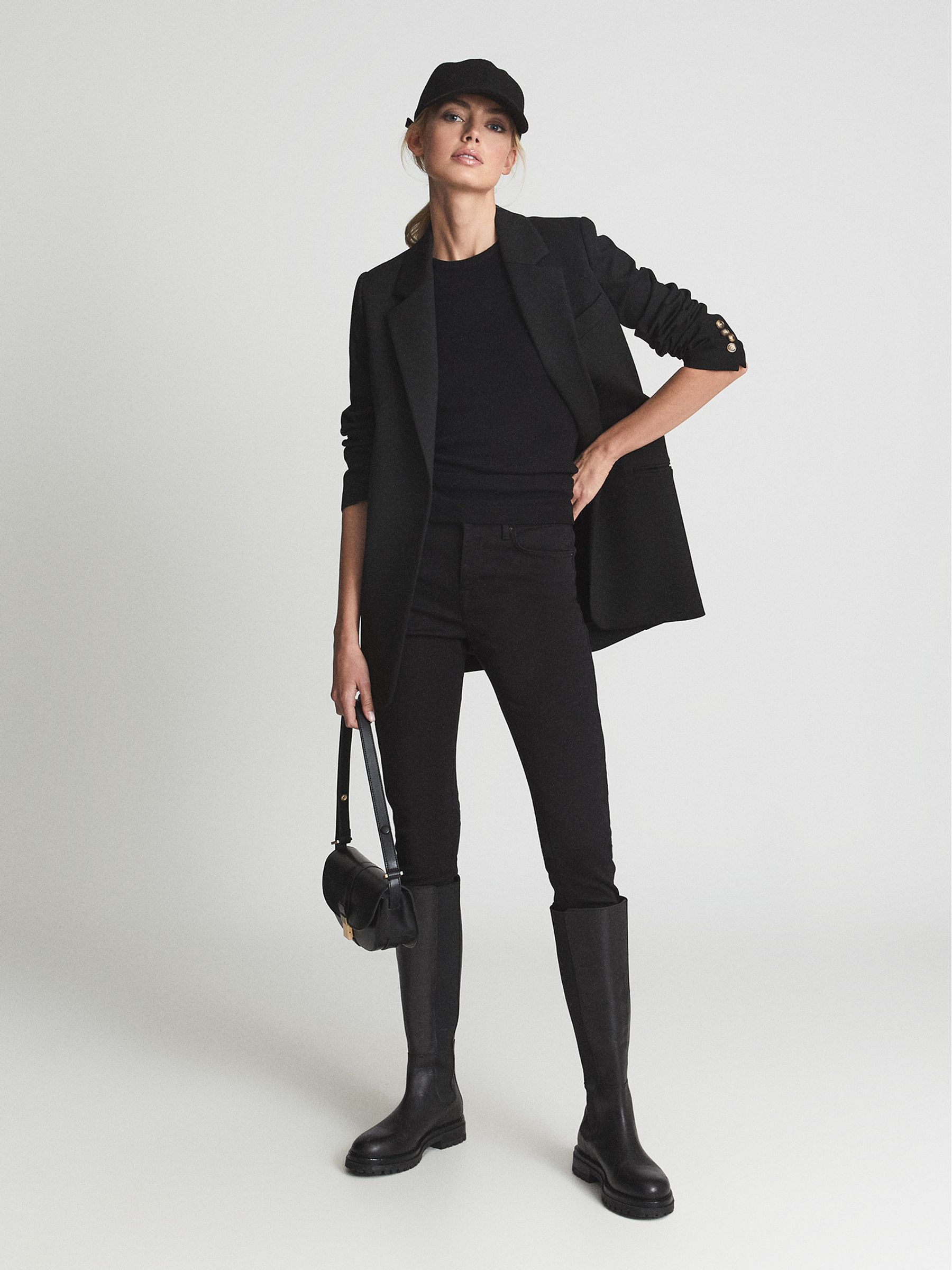 Mid Rise Skinny Jeans in Black - Image 6 of 6