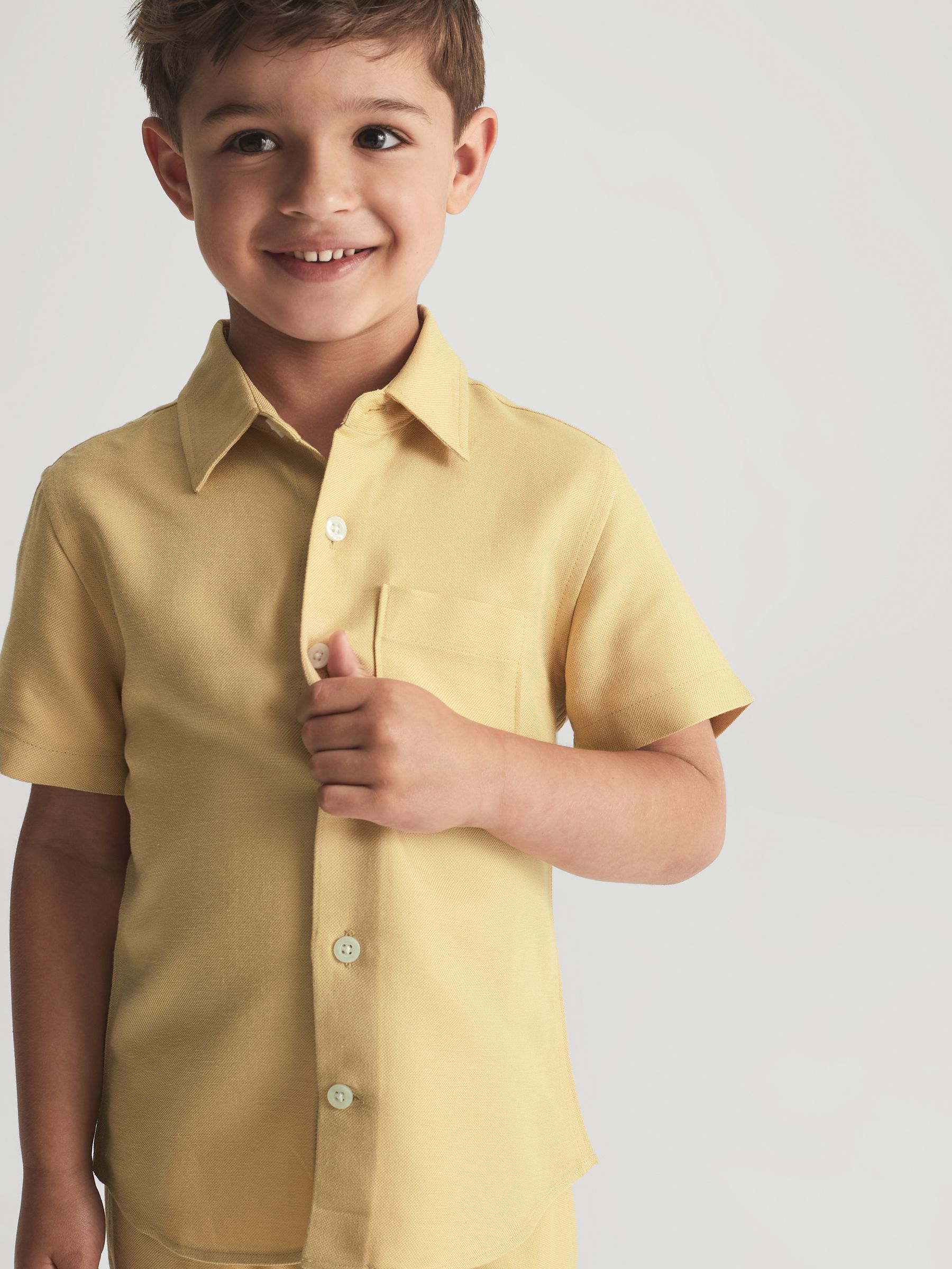 Short Sleeve Shirt in Lemon - Image 1 of 7