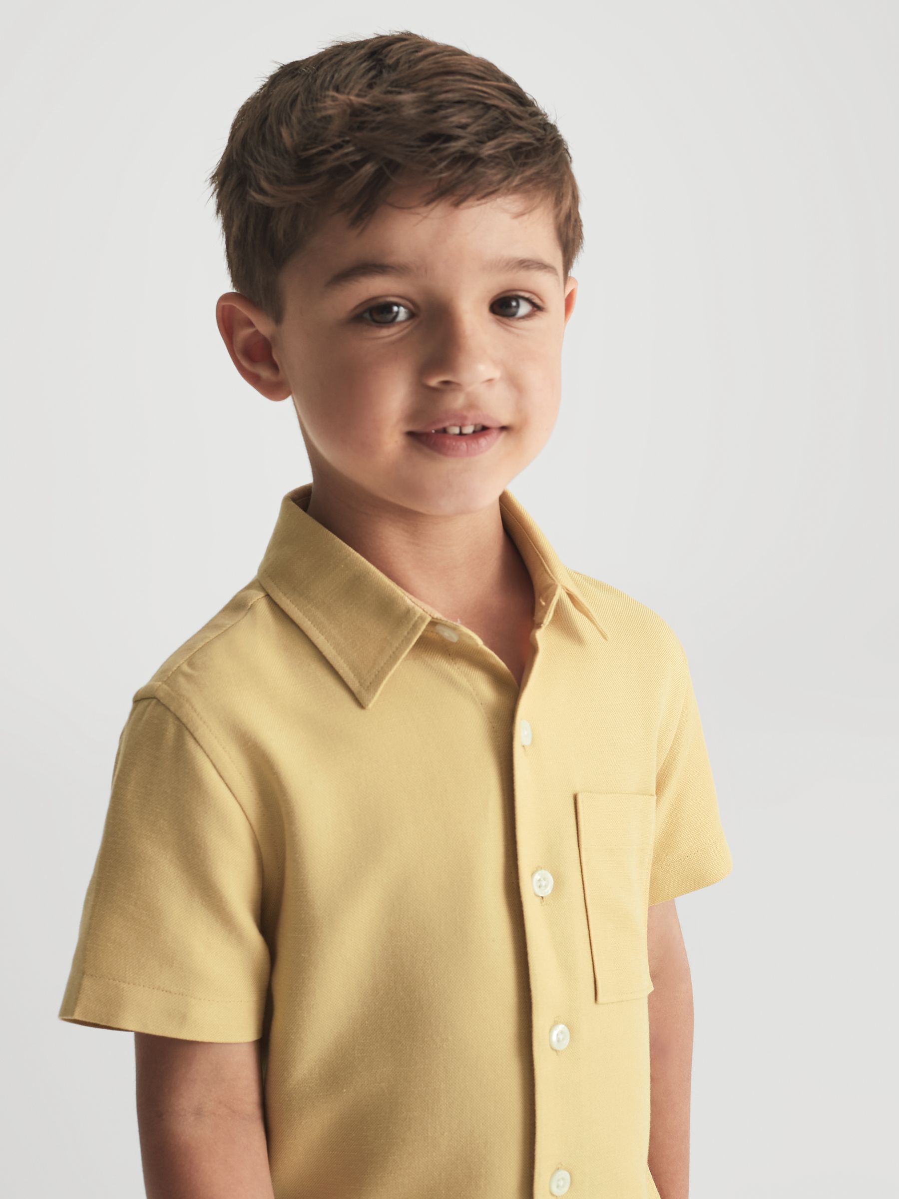 Short Sleeve Shirt in Lemon - Image 4 of 7
