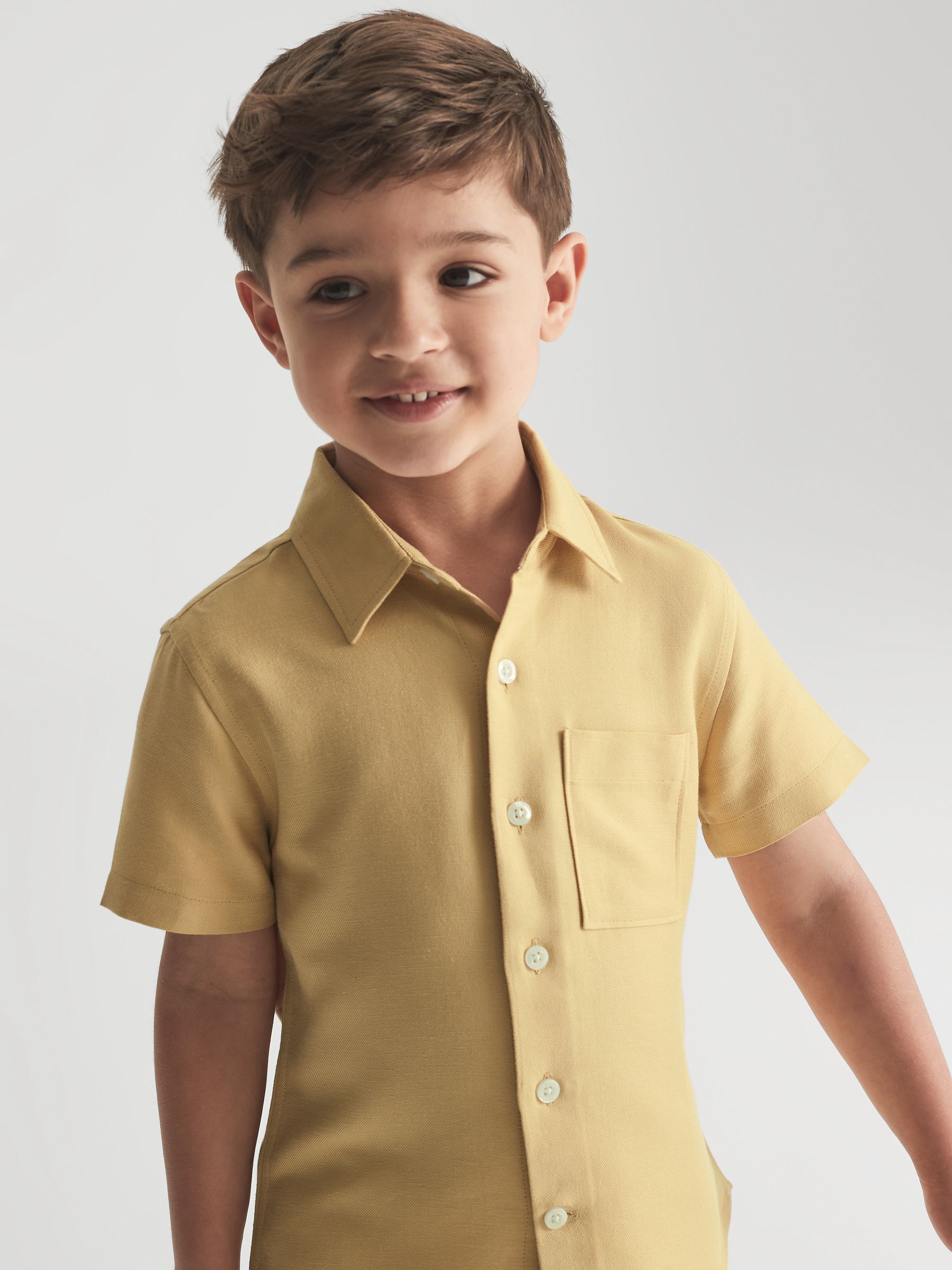 Short Sleeve Shirt in Lemon - Image 6 of 7
