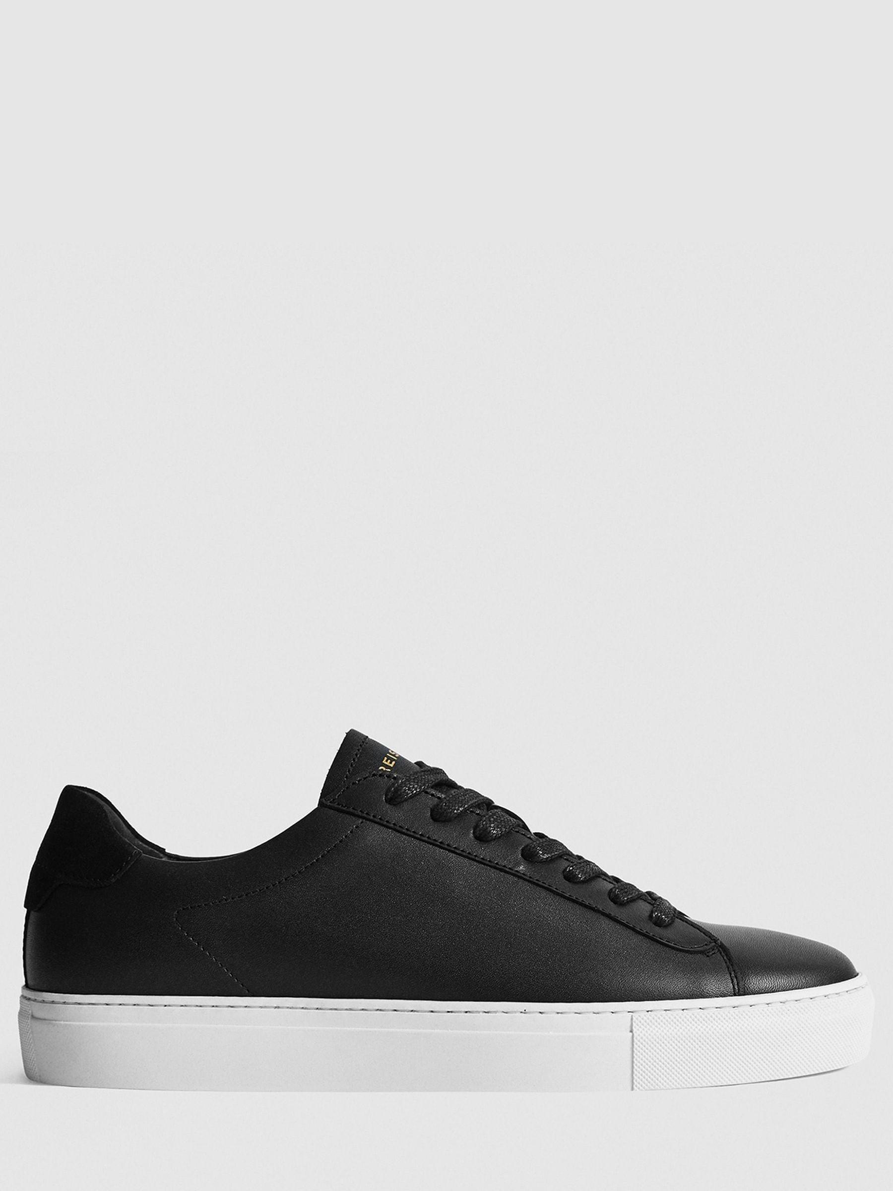 Leather Trainers in Black - Image 1 of 1