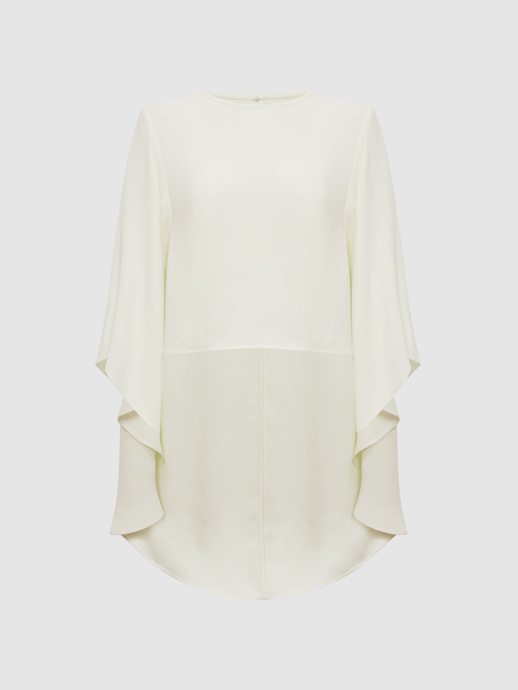 Cape Crew Neck Blouse in Ivory - Image 2 of 5 Cape Crew Neck Blouse in Ivory - Image 2 of 5
