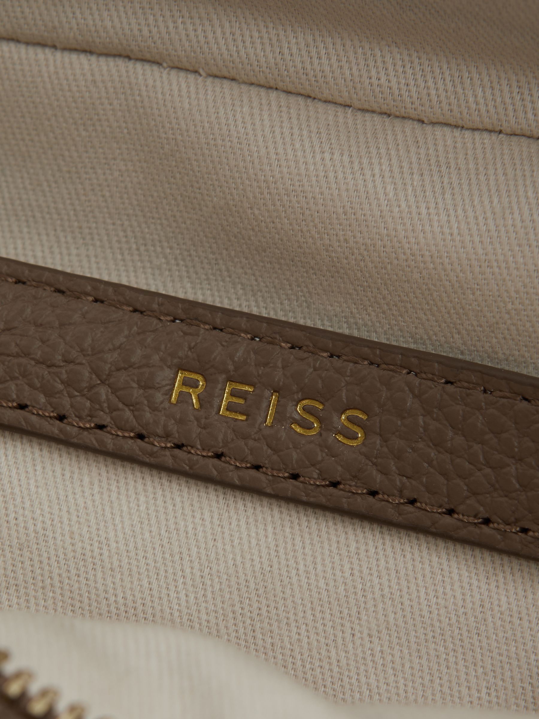 Leather Crossbody Bag in Taupe - Image 3 of 9