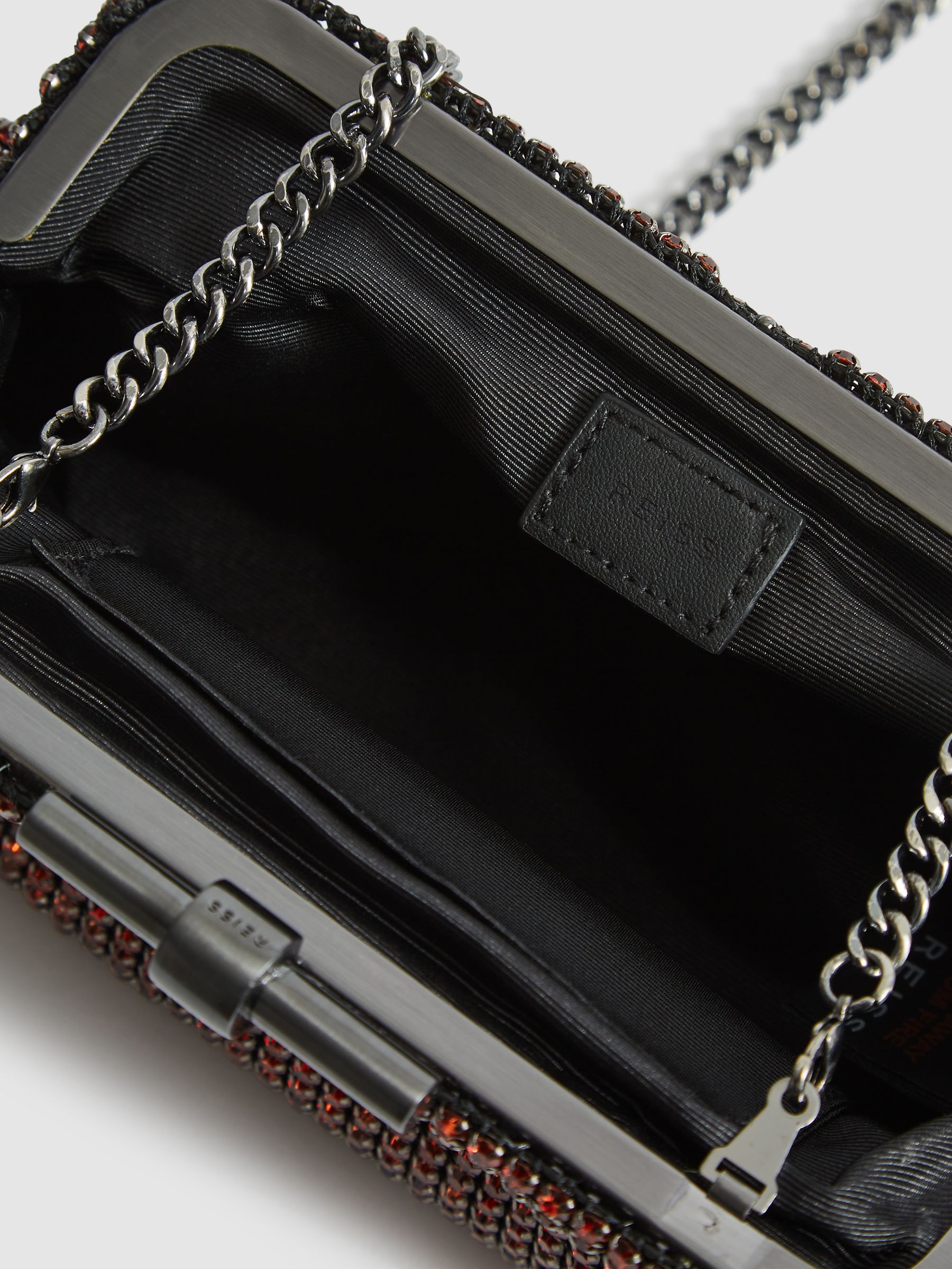 Embellished Clutch Bag in Orange - Image 8 of 9