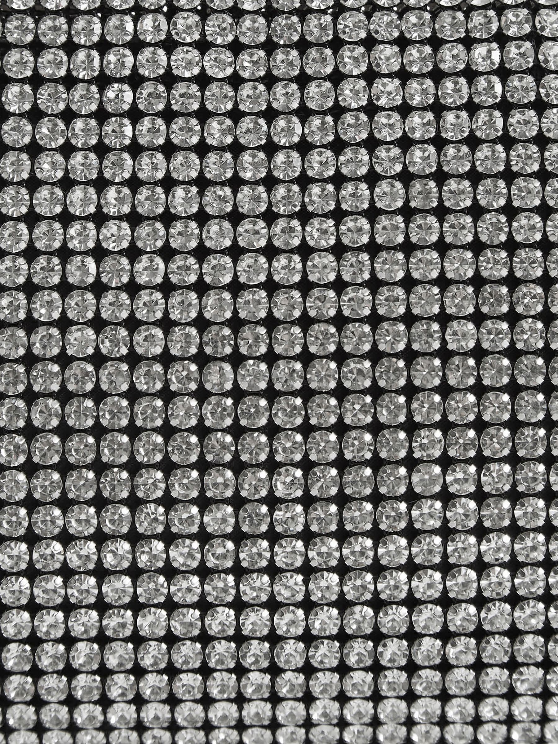 Embellished Clutch Bag in Silver - Image 9 of 9