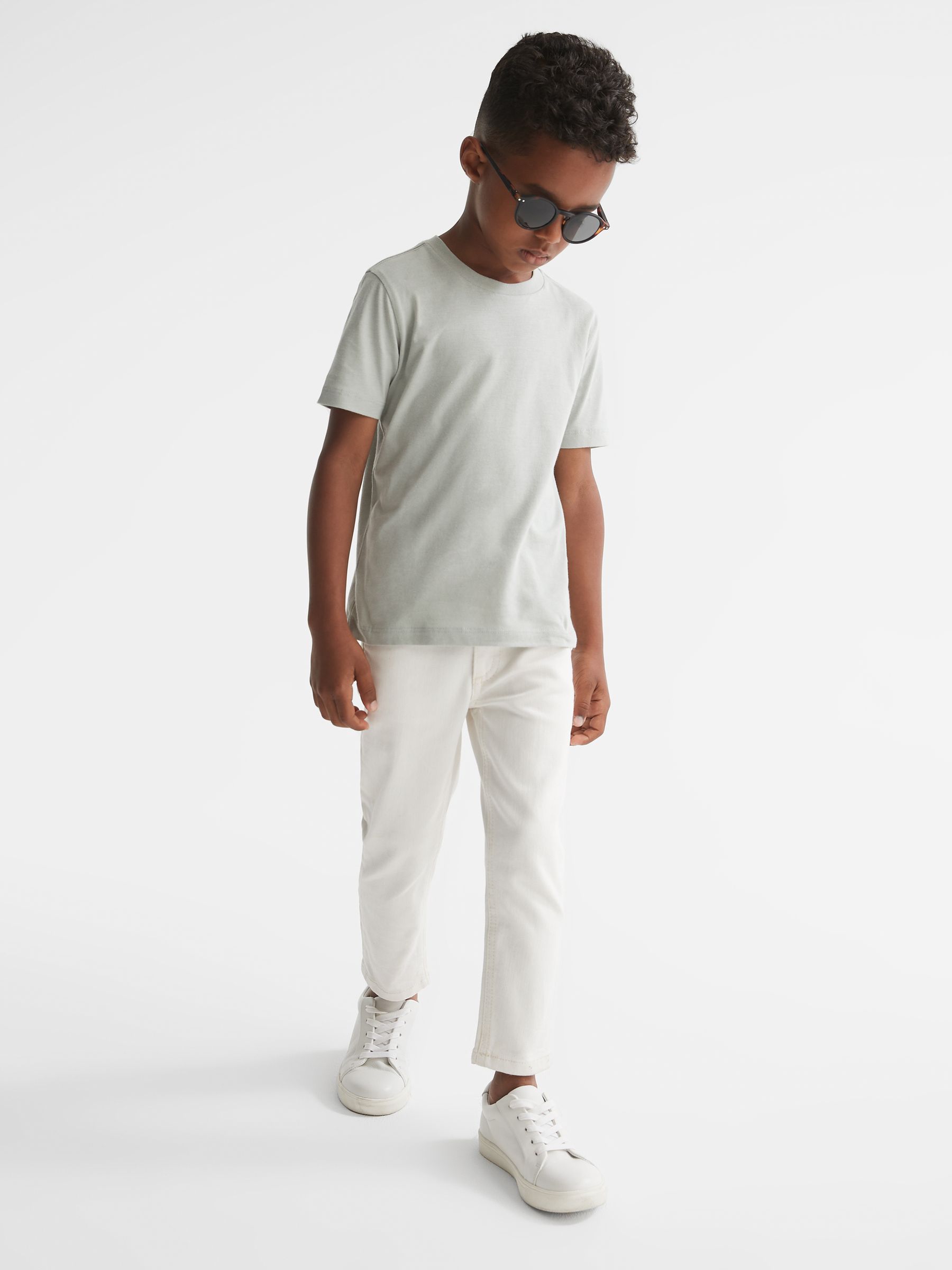 Senior Crew Neck T-Shirt in Rosemary - Image 1 of 6