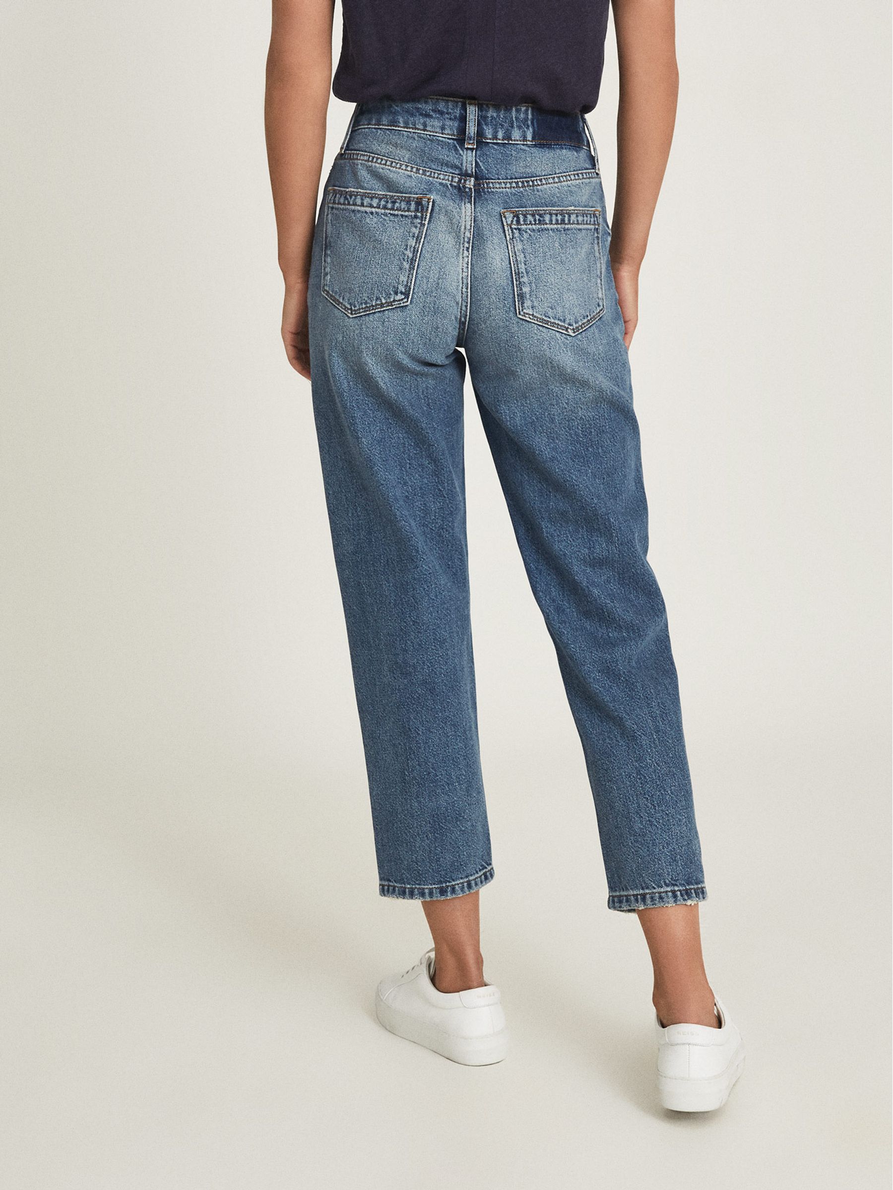 High Rise Straight Leg Jeans in Mid Blue - Image 5 of 5