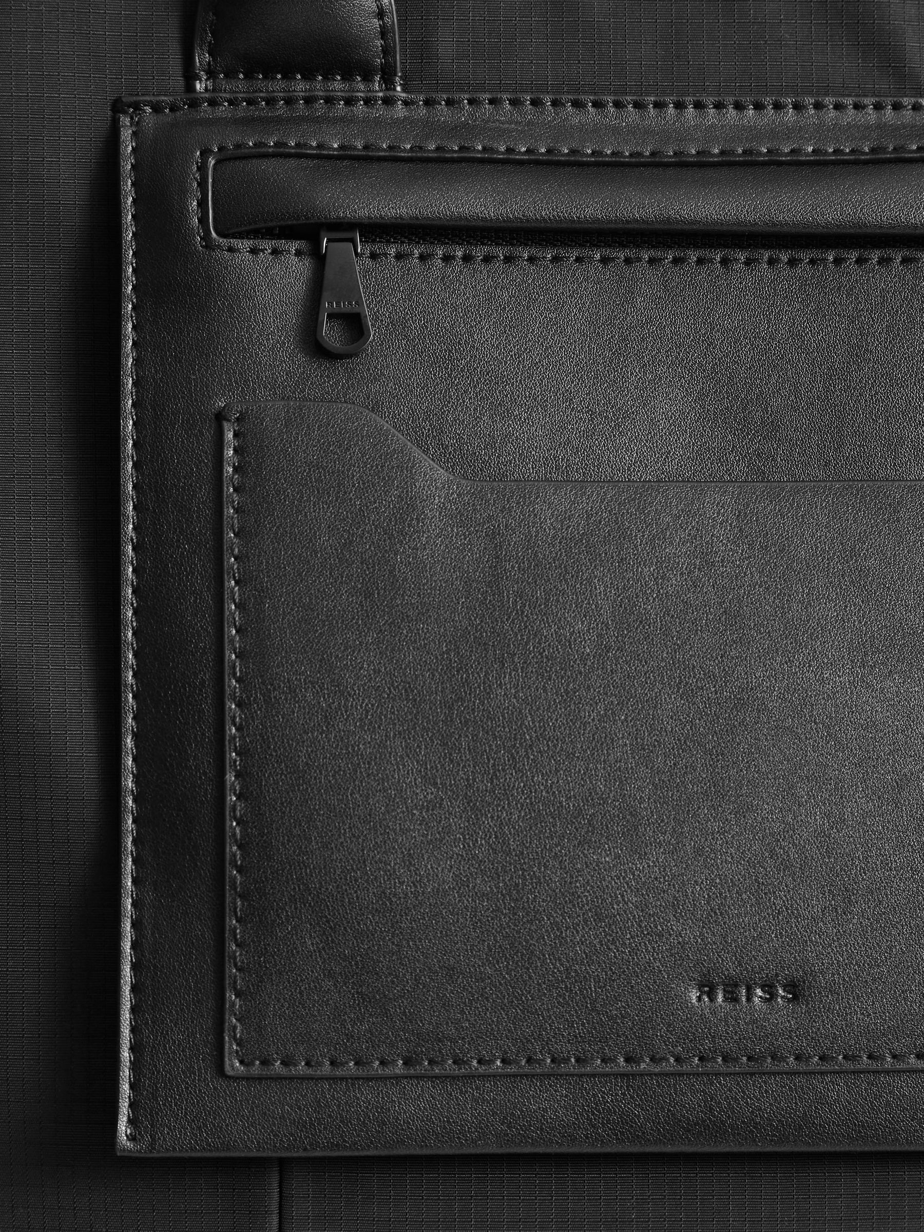 North South Ripstop Nylon Tote Bag in Black - Image 5 of 9