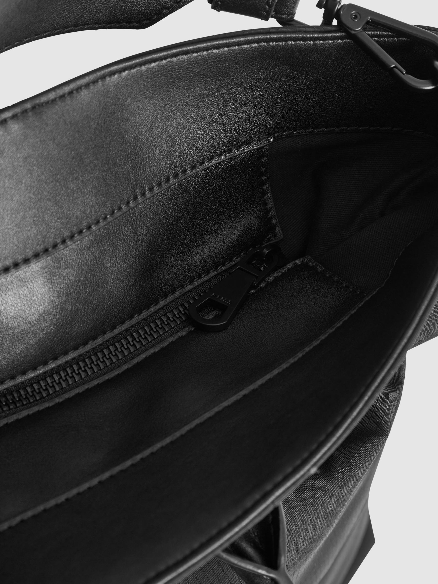 North South Ripstop Nylon Tote Bag in Black - Image 6 of 9