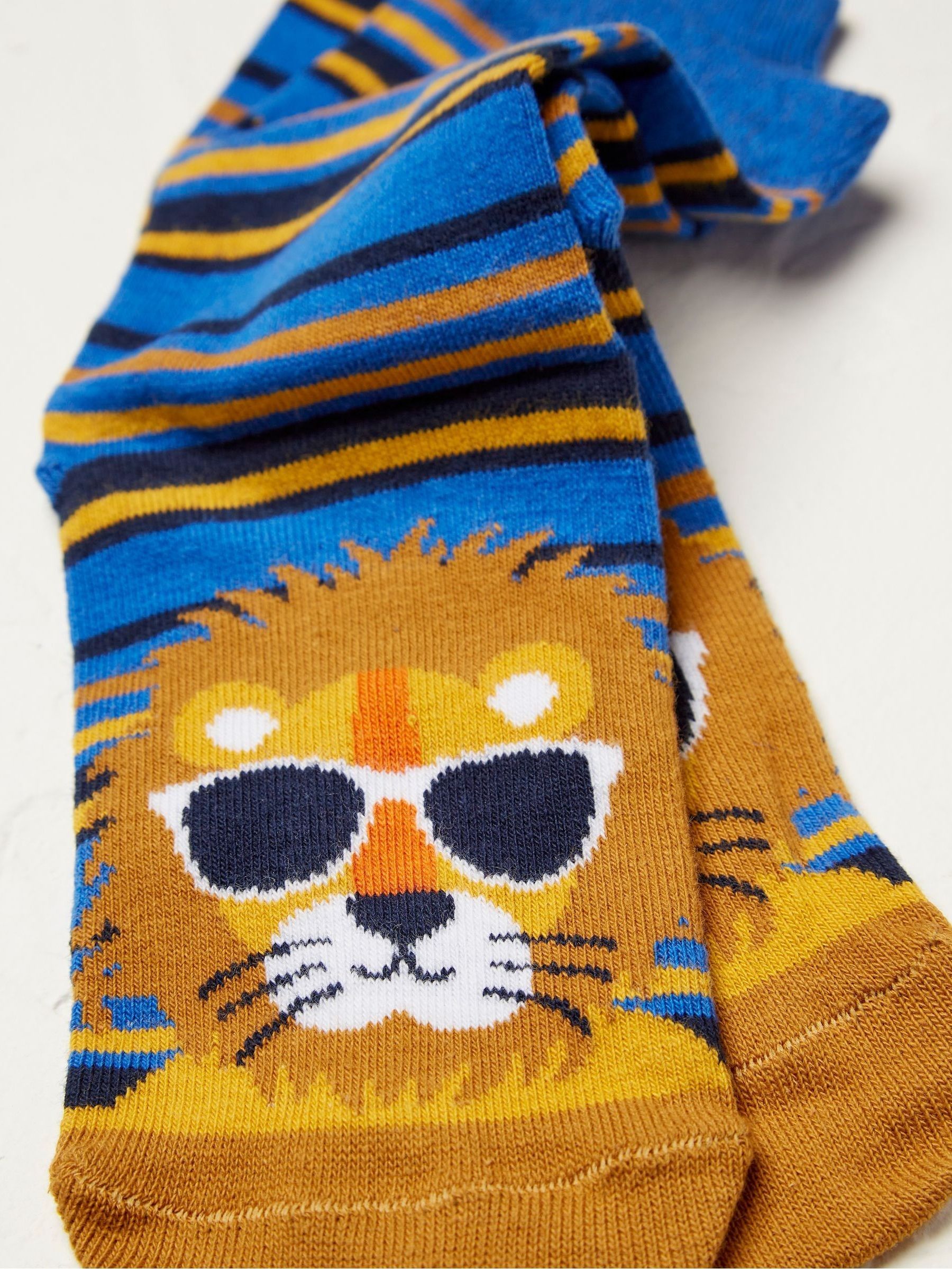 Cobalt Blue Lion Socks - Image 2 of 2