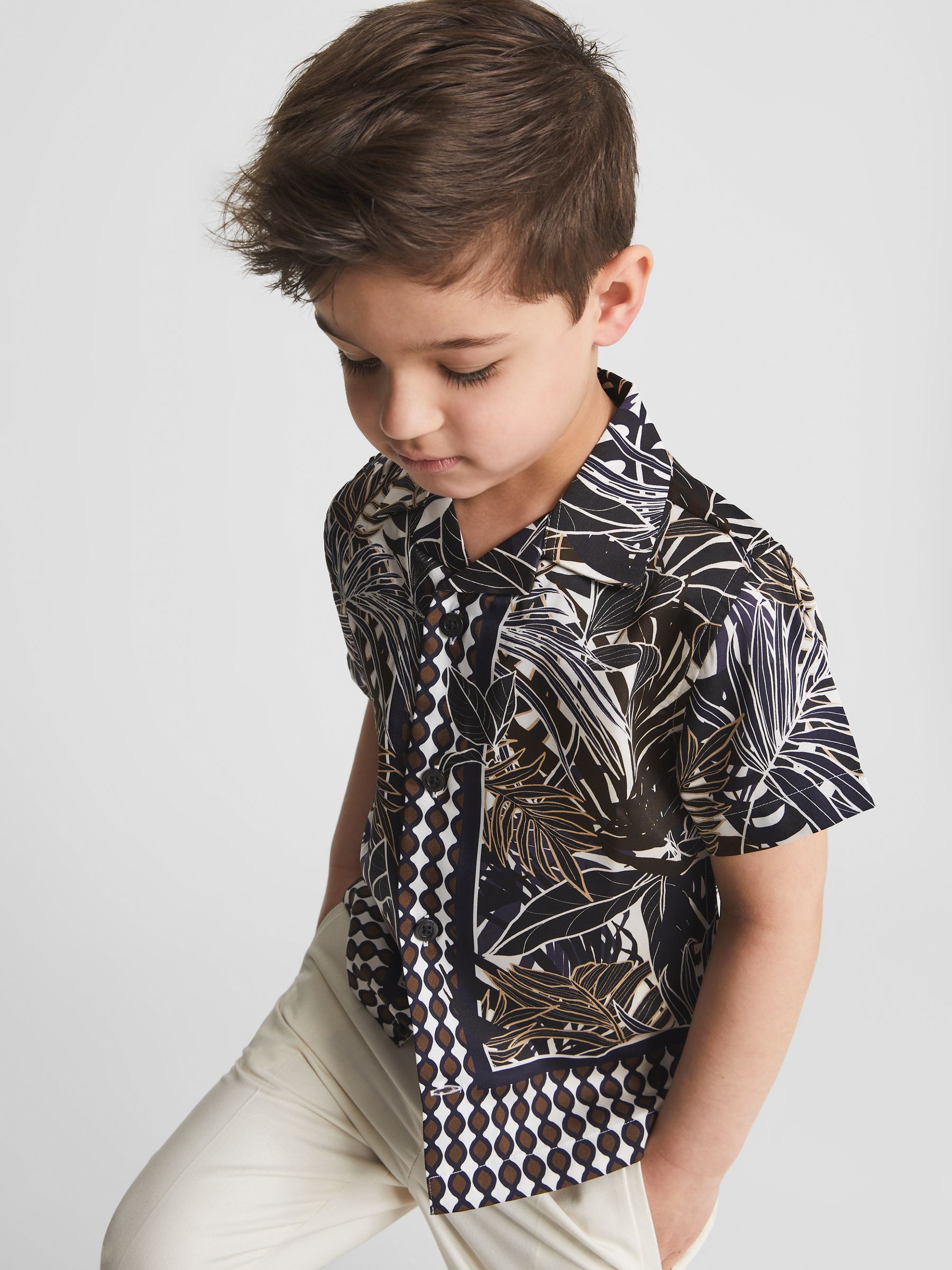 Cuban Collar Floral Shirt in Multi - Image 1 of 6