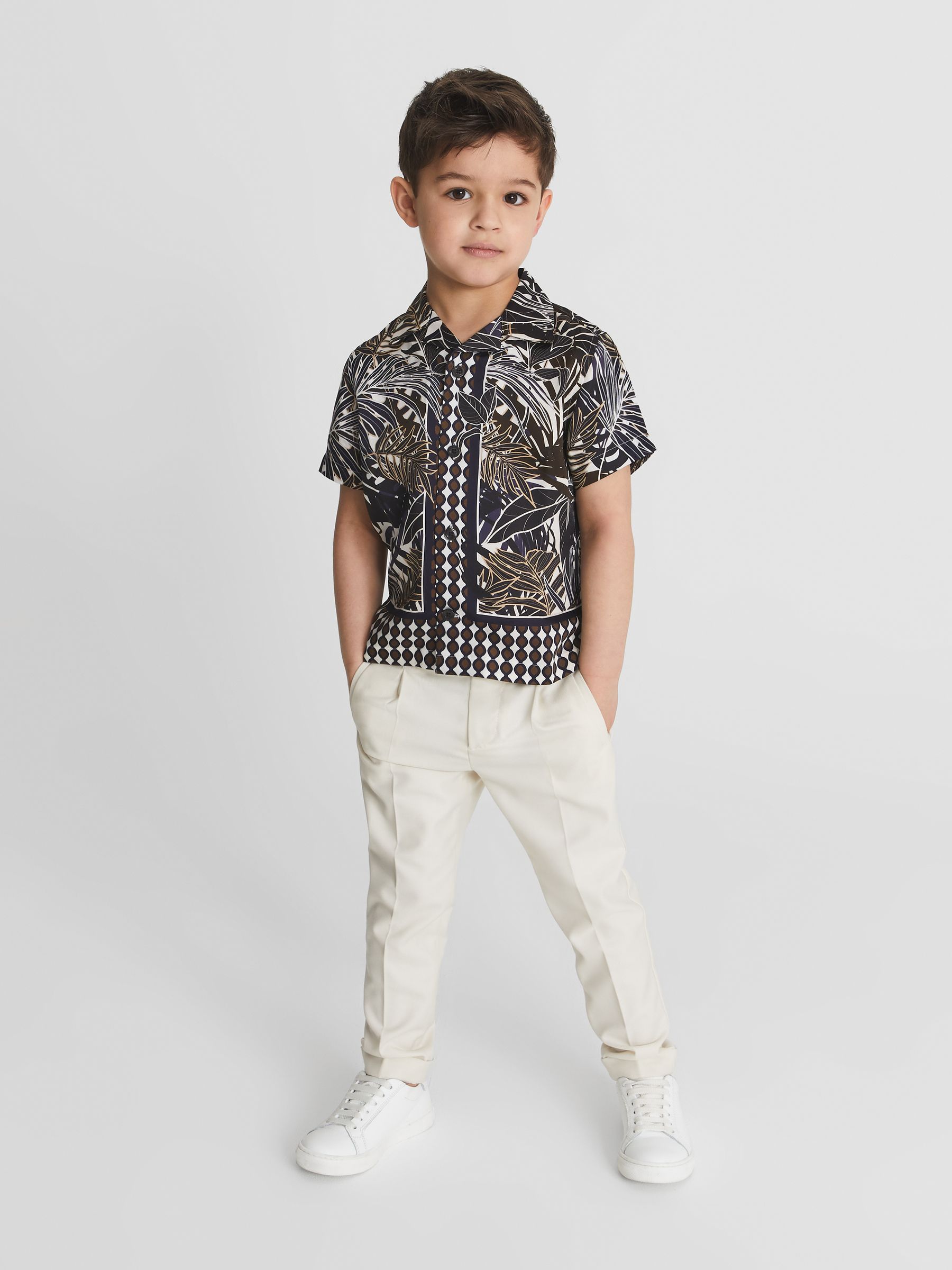 Cuban Collar Floral Shirt in Multi - Image 3 of 6