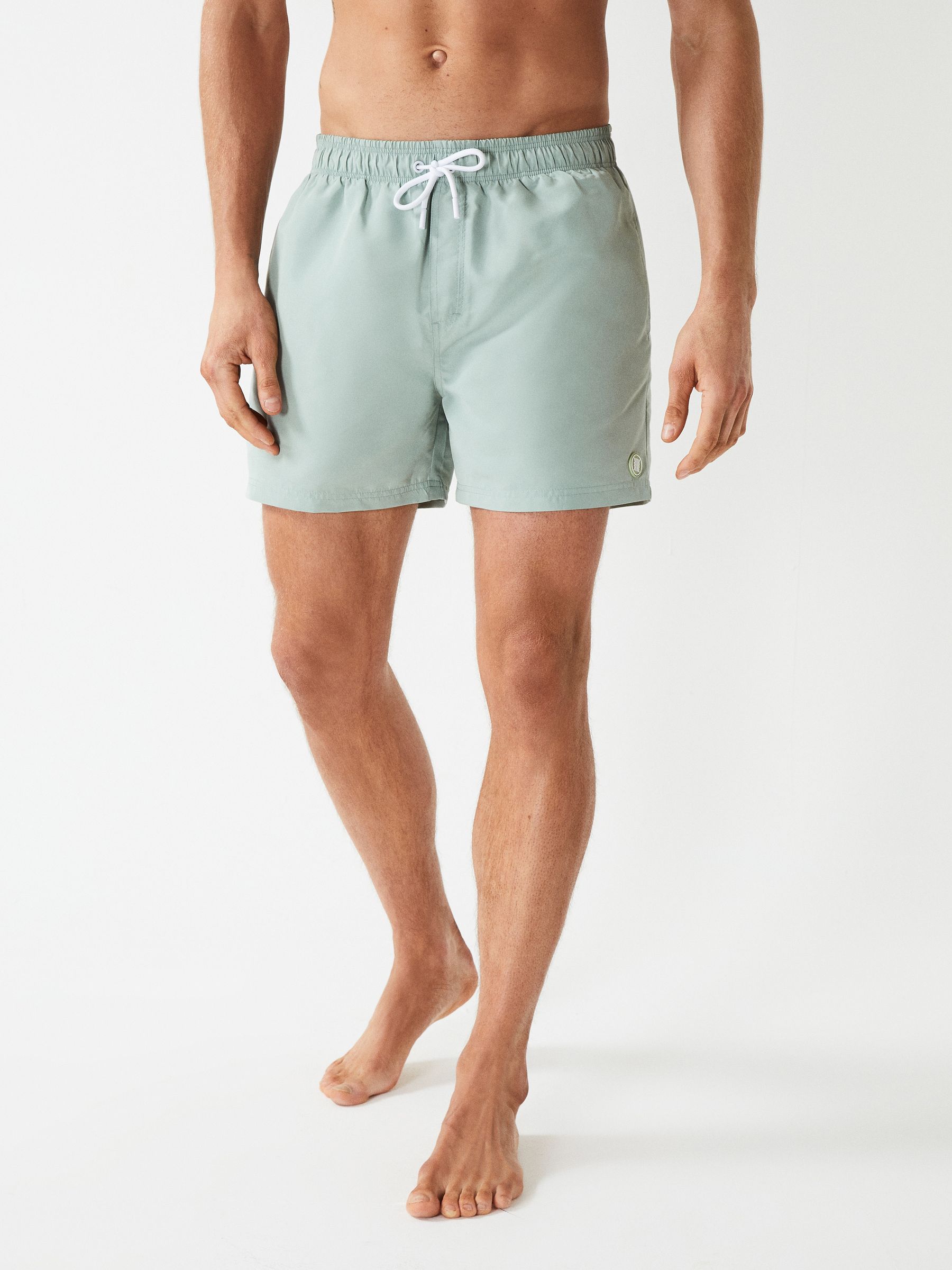 Plain Drawstring Swim Shorts in Mint - Image 3 of 6