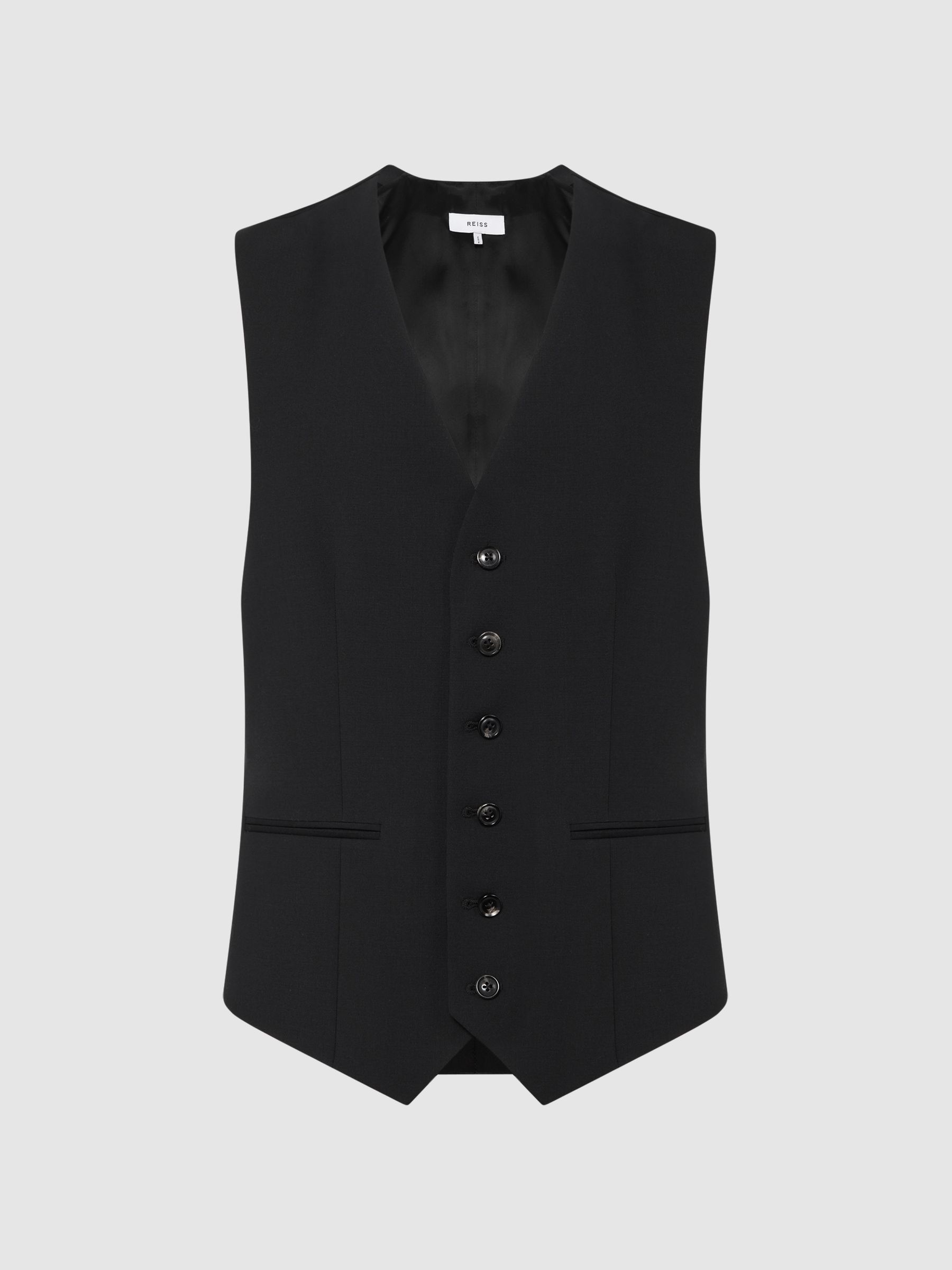 Modern Fit Travel Waistcoat in Black - Image 2 of 5