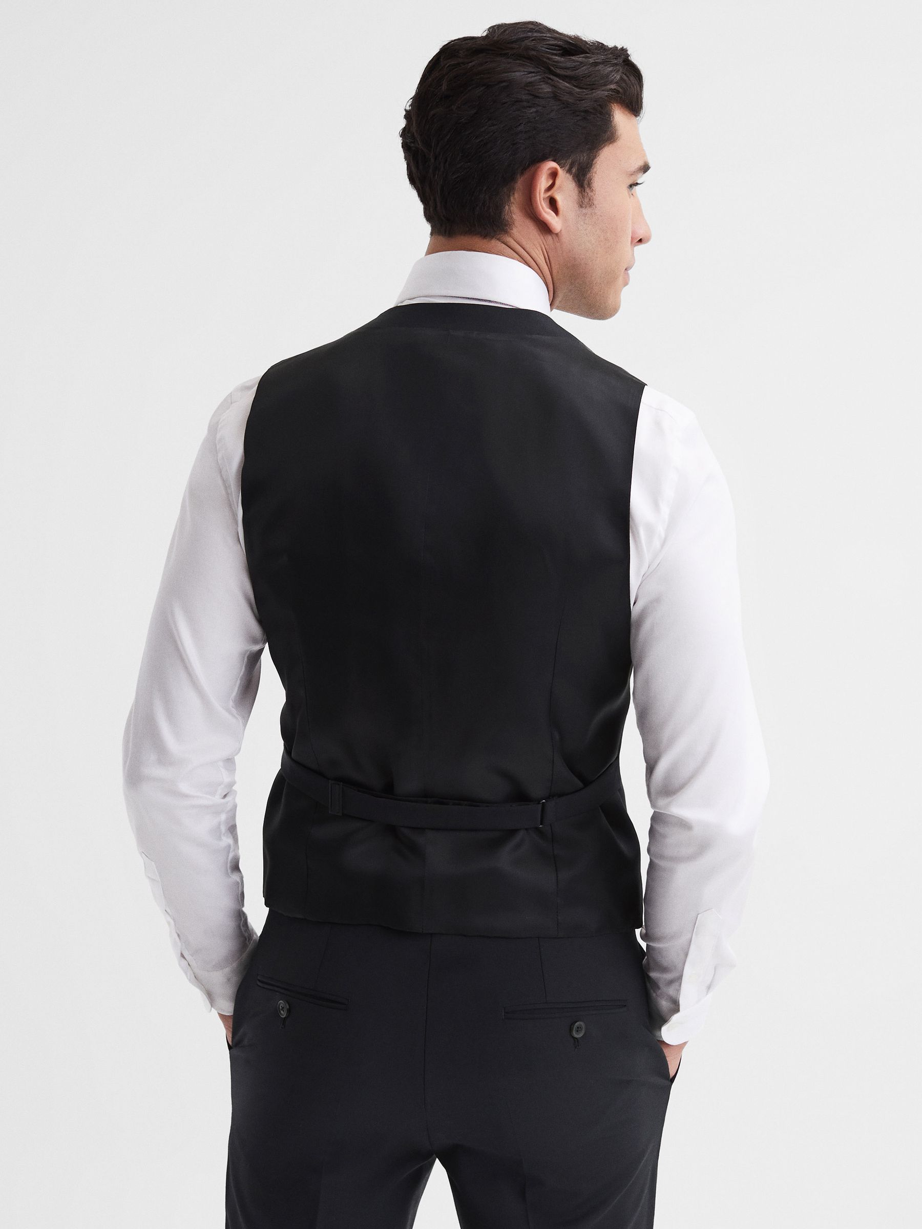 Modern Fit Travel Waistcoat in Black - Image 5 of 5