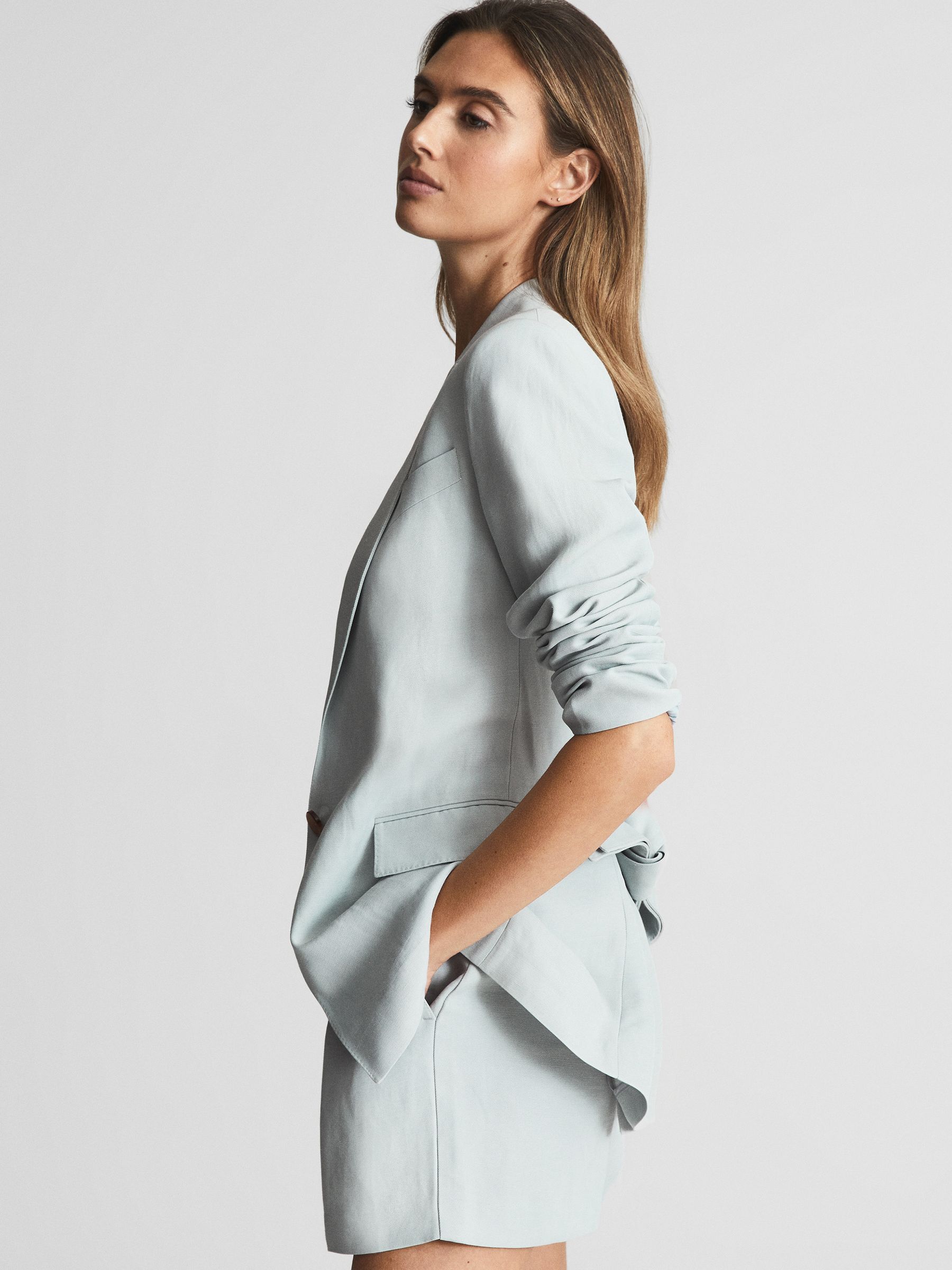 Tie Waist Blazer in Blue - Image 7 of 7