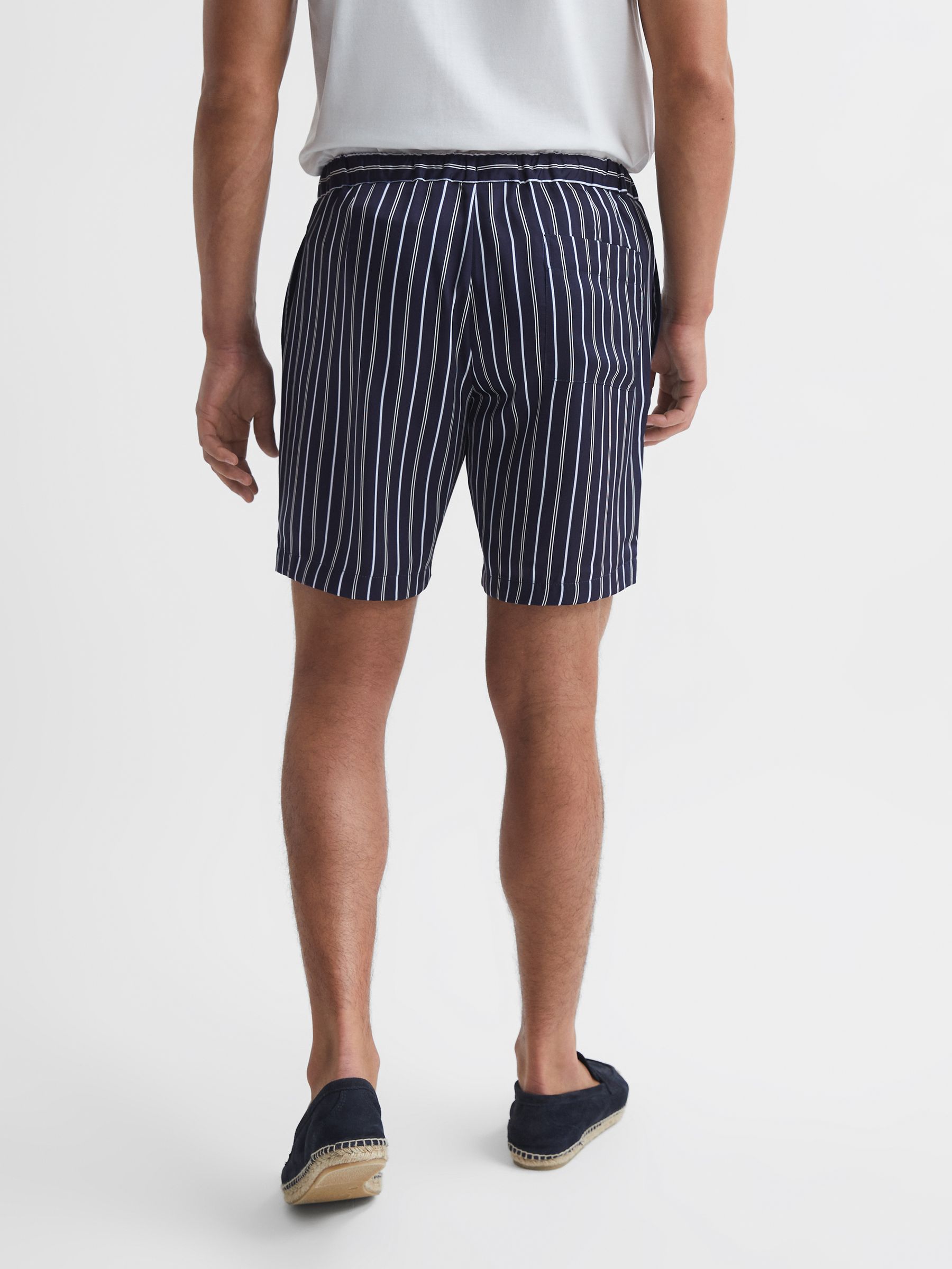 Striped Shorts in Ecru/Charc - Image 5 of 5