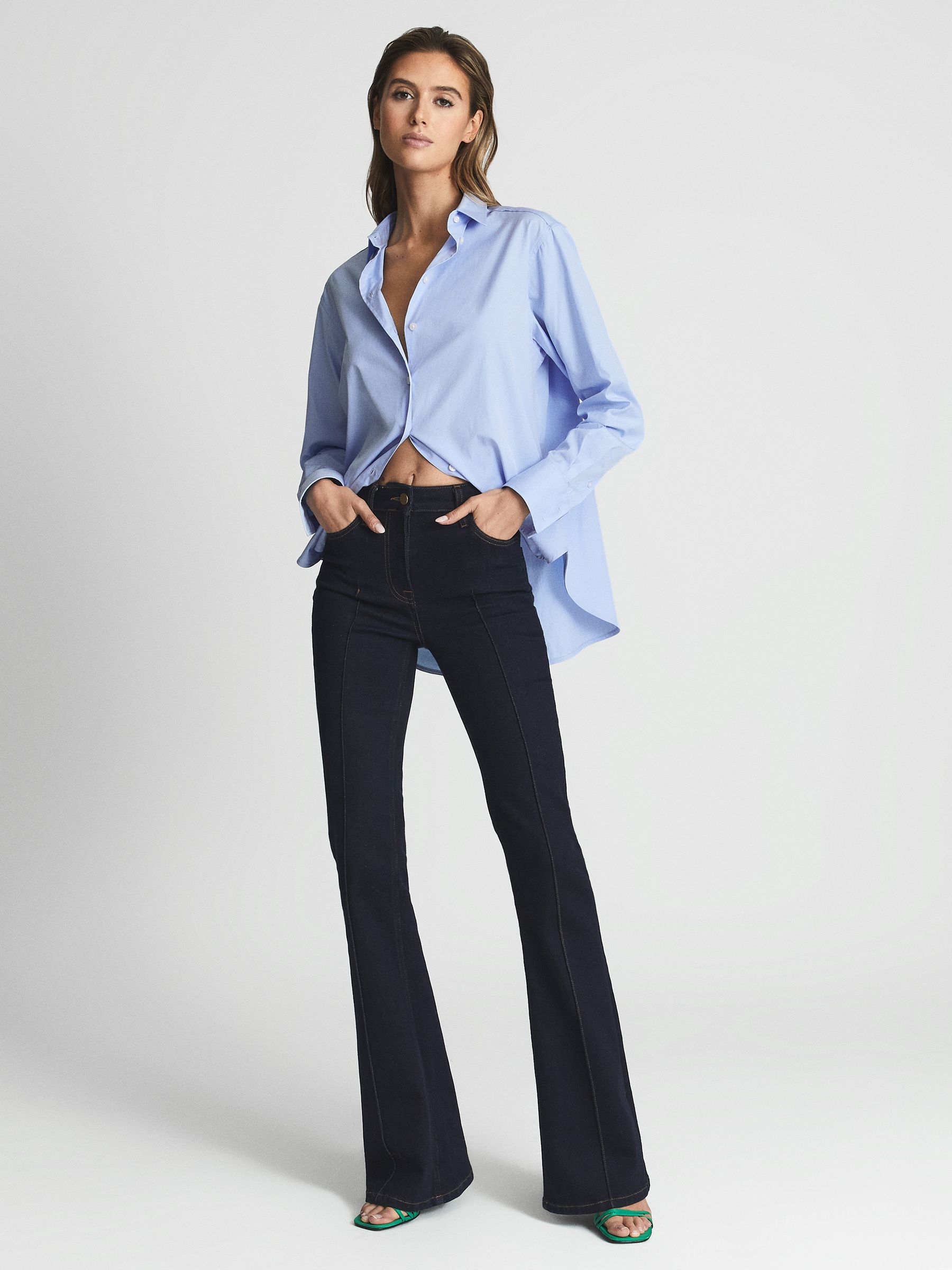 Cotton Poplin Shirt in Blue - Image 7 of 7