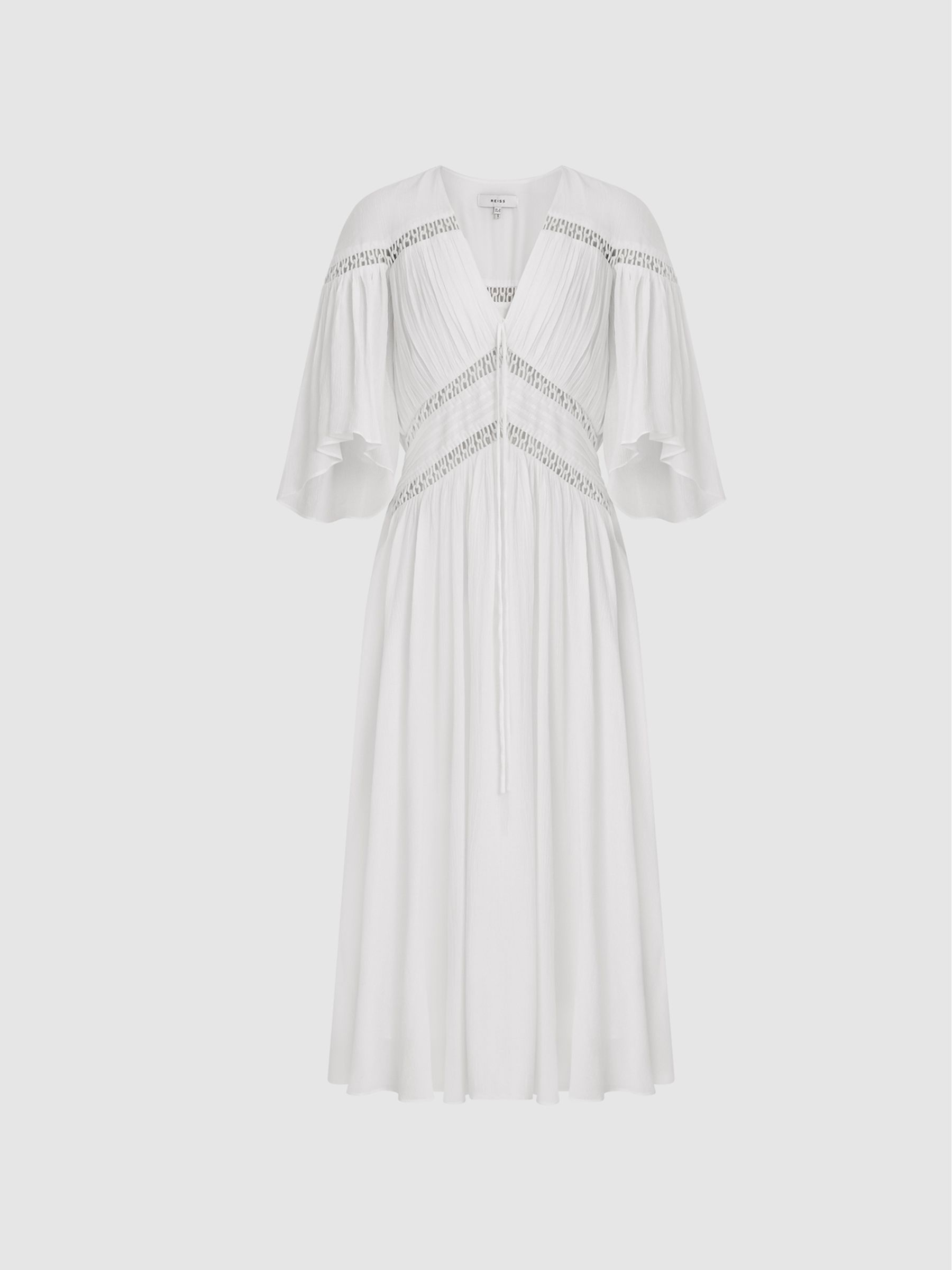 Macrame Midi Dress in White - Image 2 of 6