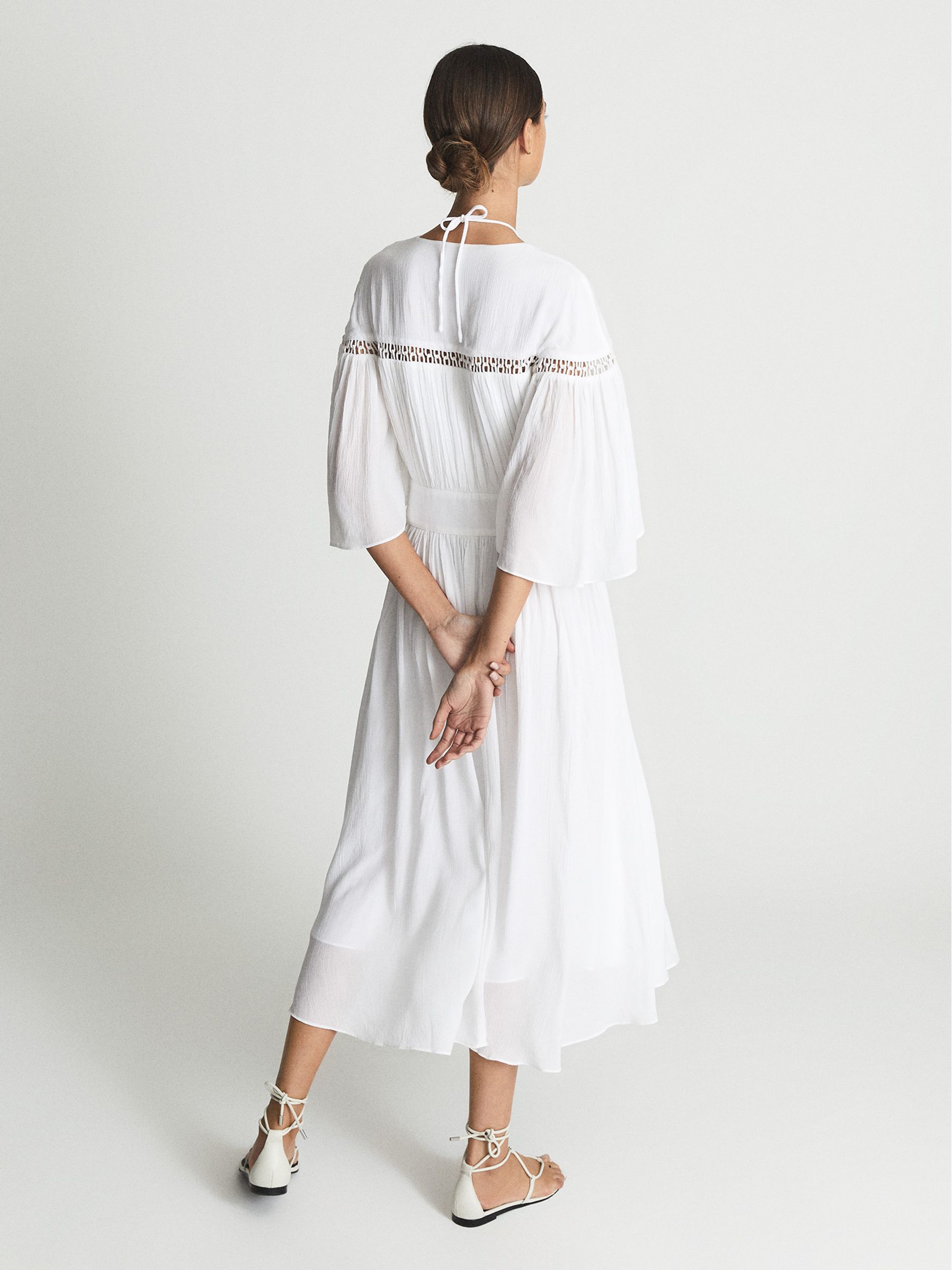 Macrame Midi Dress in White - Image 5 of 6
