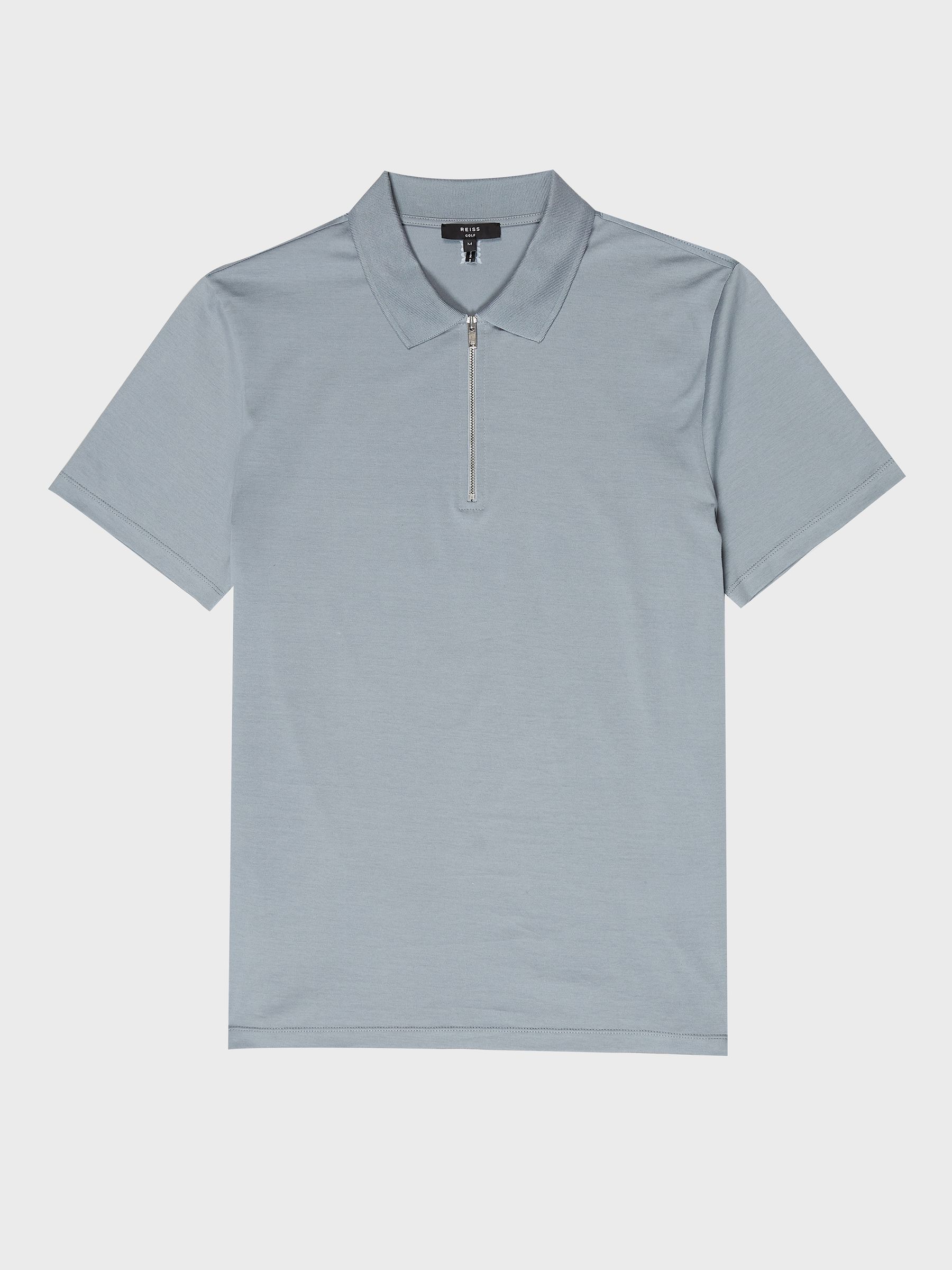 Mercerised Egyptian Cotton Polo Shirt in Ice - Image 2 of 6