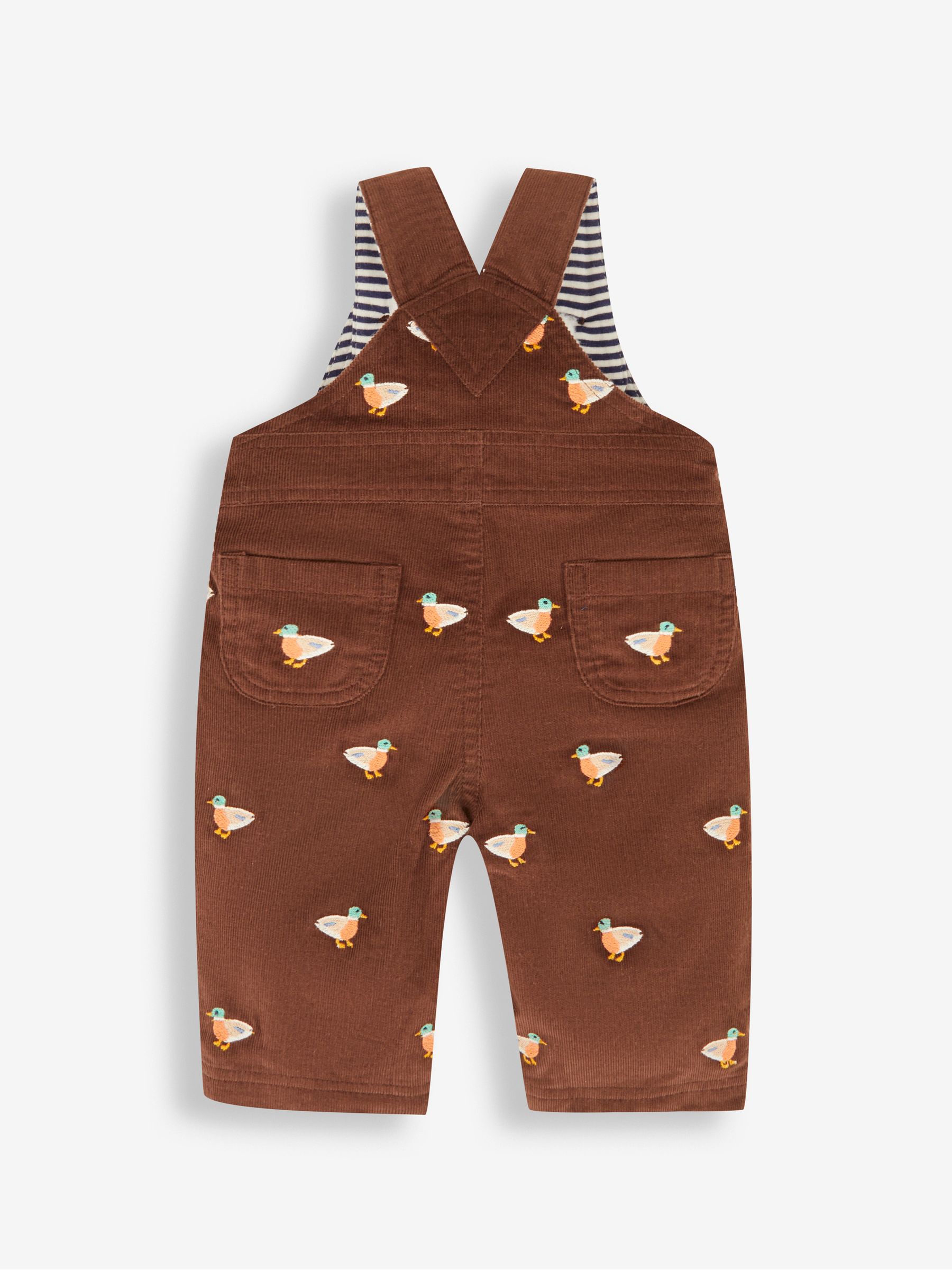 Brown Duck Embroidered Cord Dungarees - Image 2 of 3