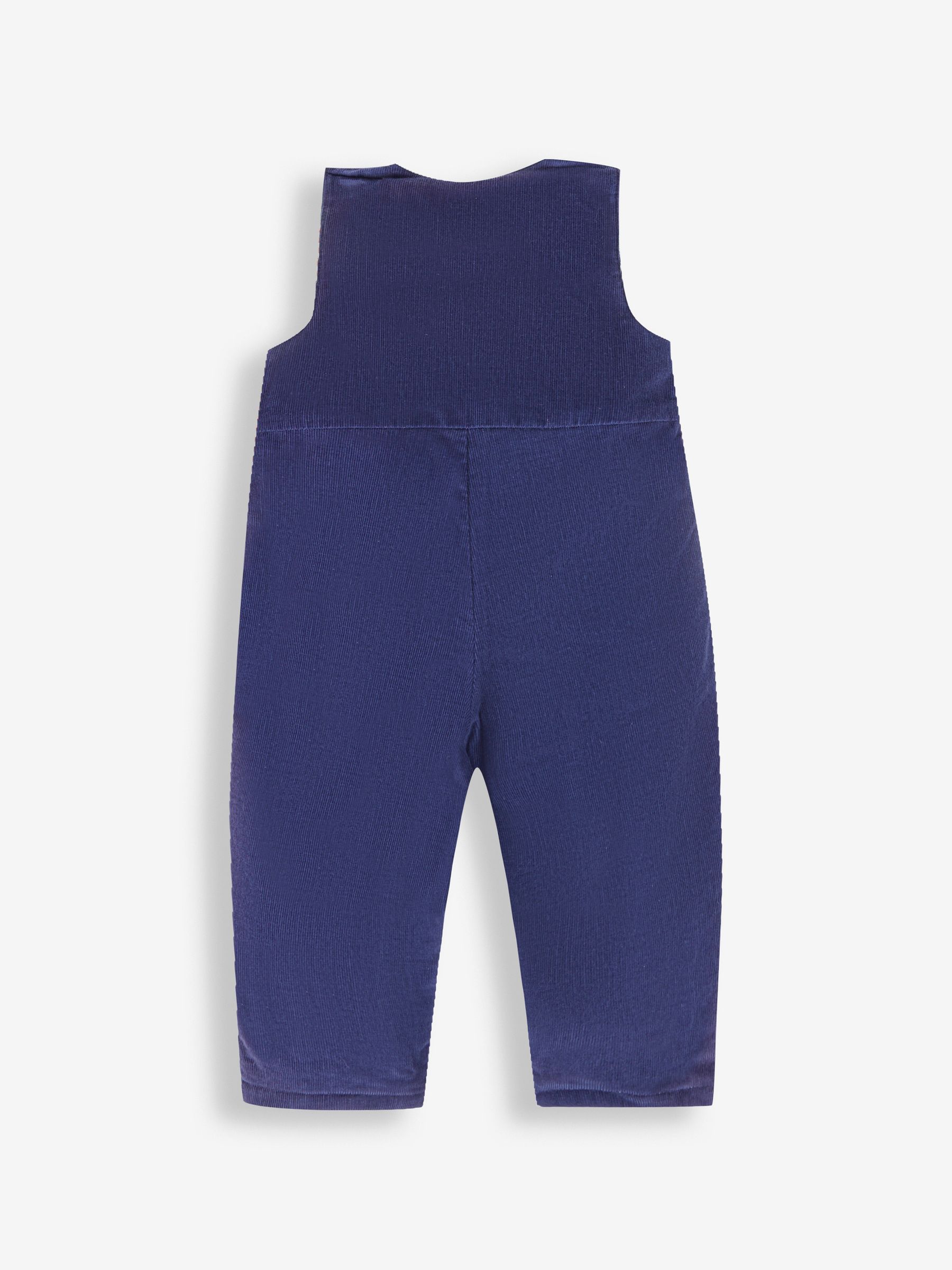 Navy Blue Fox Embroidered Pocket Cord Dungarees - Image 2 of 3