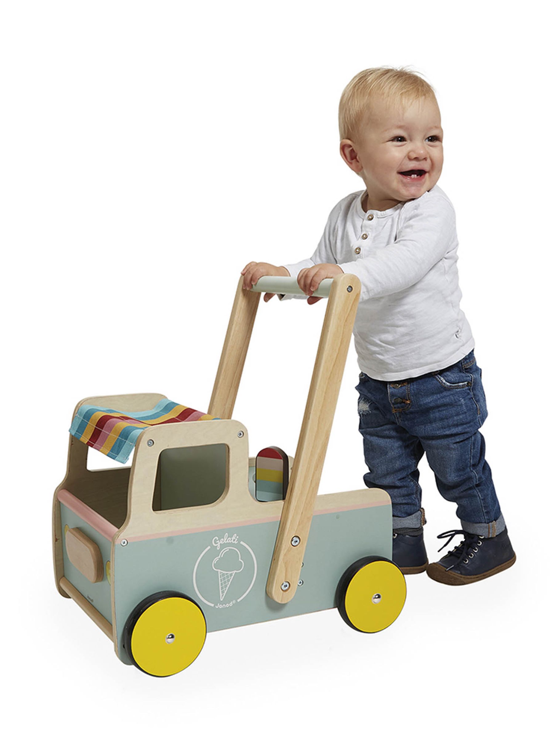 Janod Ice Cream Cart Push Along Trollet - Image 3 of 3