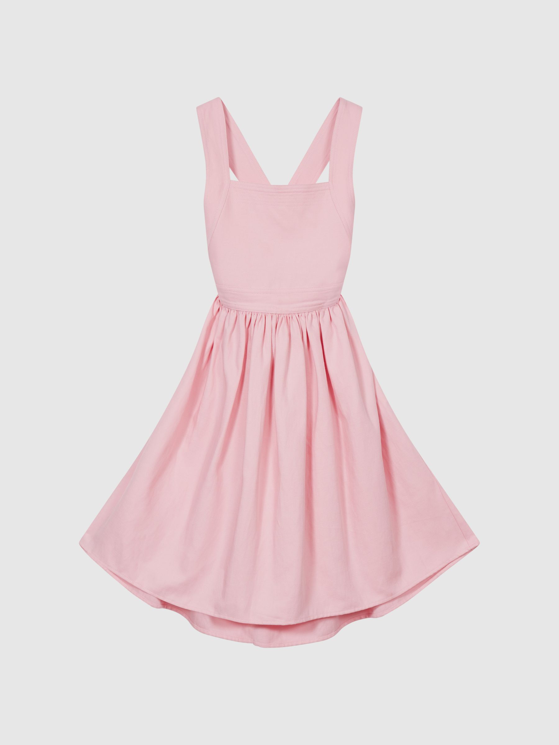 Cross Back Dress in Pink - Image 2 of 4 Cross Back Dress in Pink - Image 2 of 4