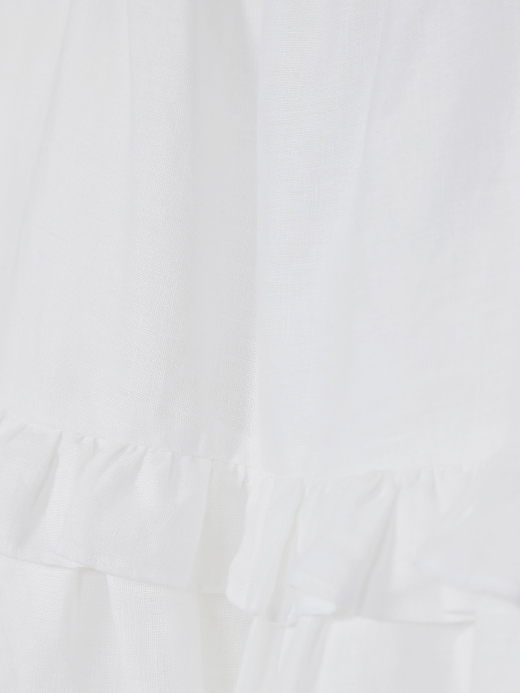 Tiered Linen Mini Dress in White - Image 7 of 7