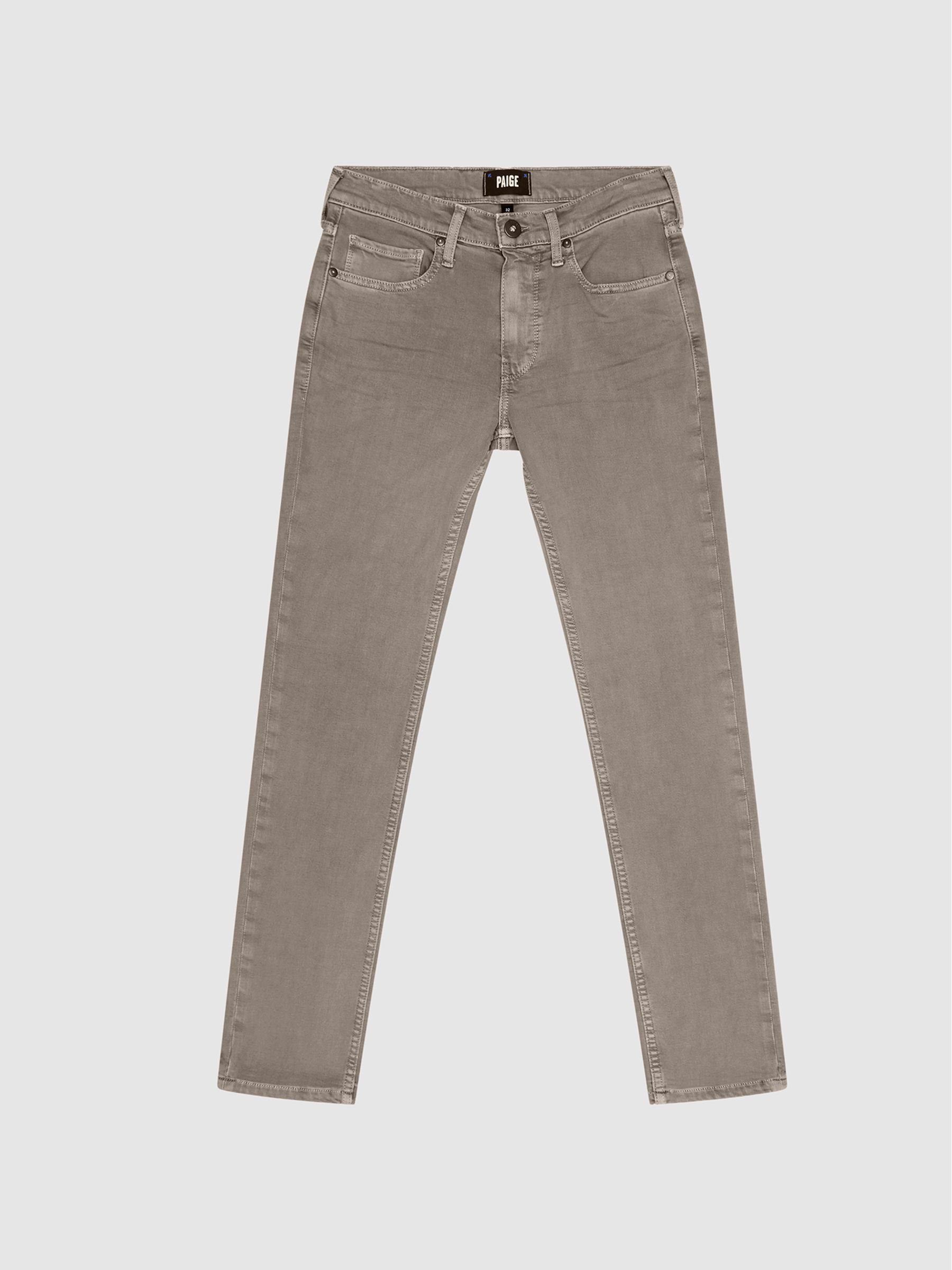 Paige High Stretch Slim Fit Jeans in Vintage Beige Ash - Image 2 of 6