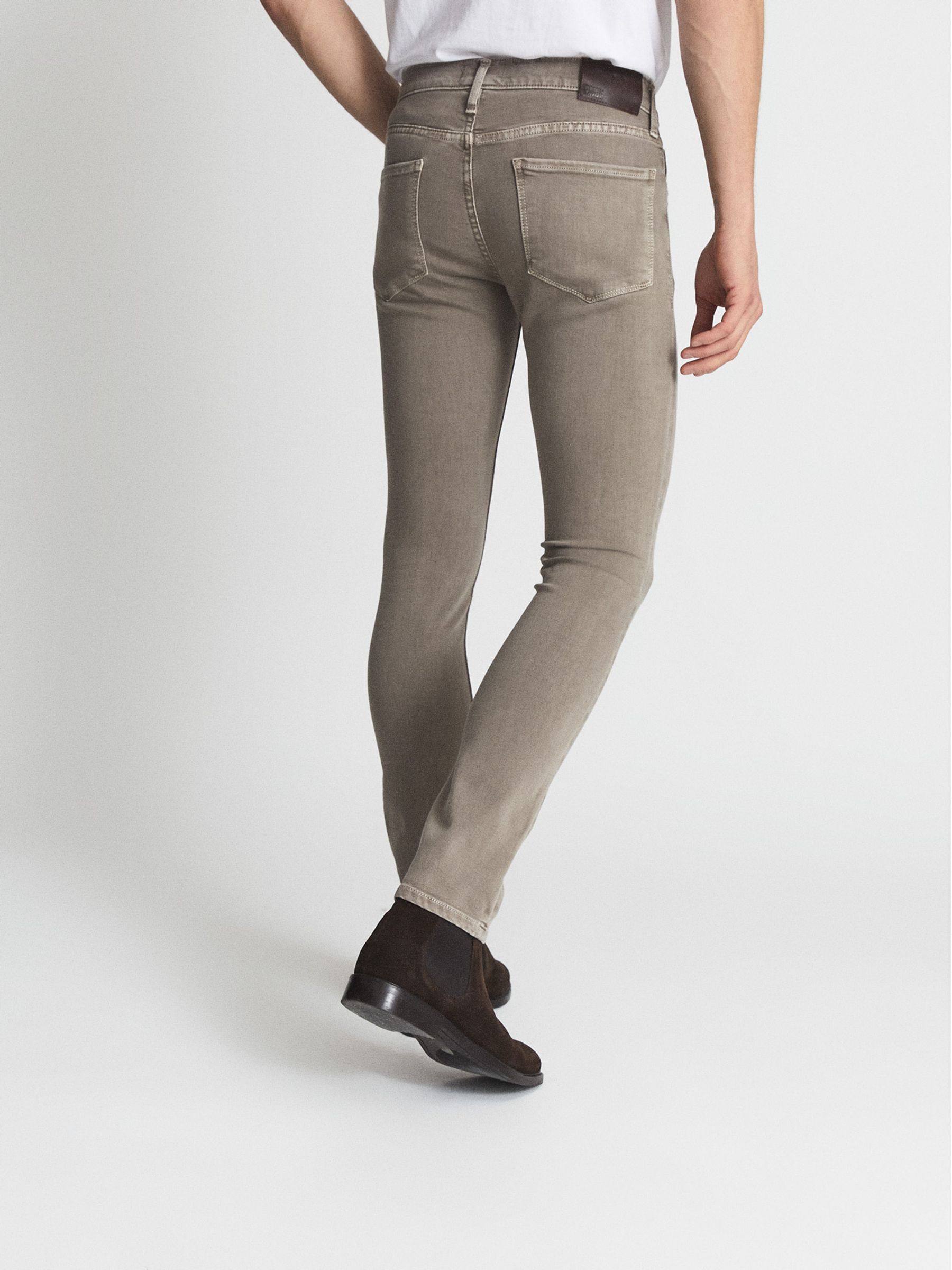Paige High Stretch Slim Fit Jeans in Vintage Beige Ash - Image 5 of 6