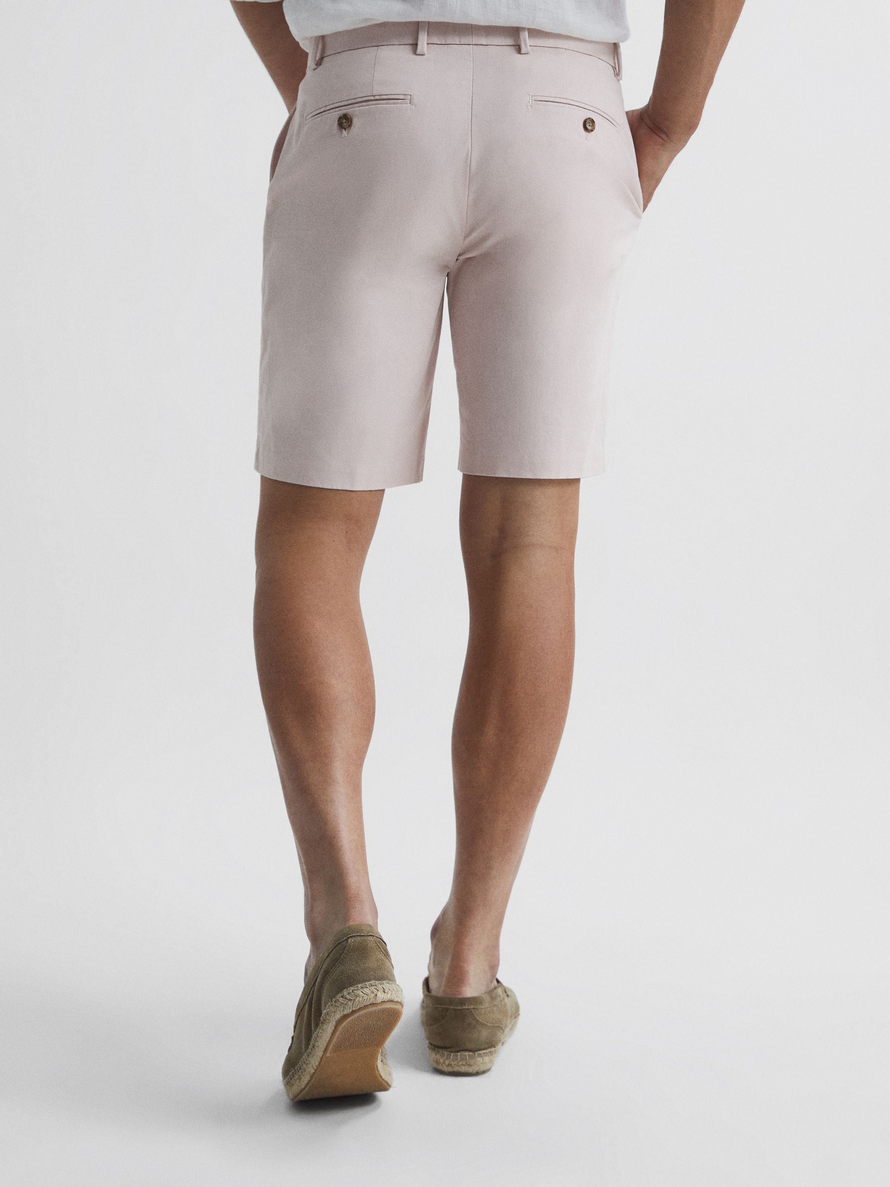 Modern Fit Chino Shorts in Soft Pink - Image 5 of 6