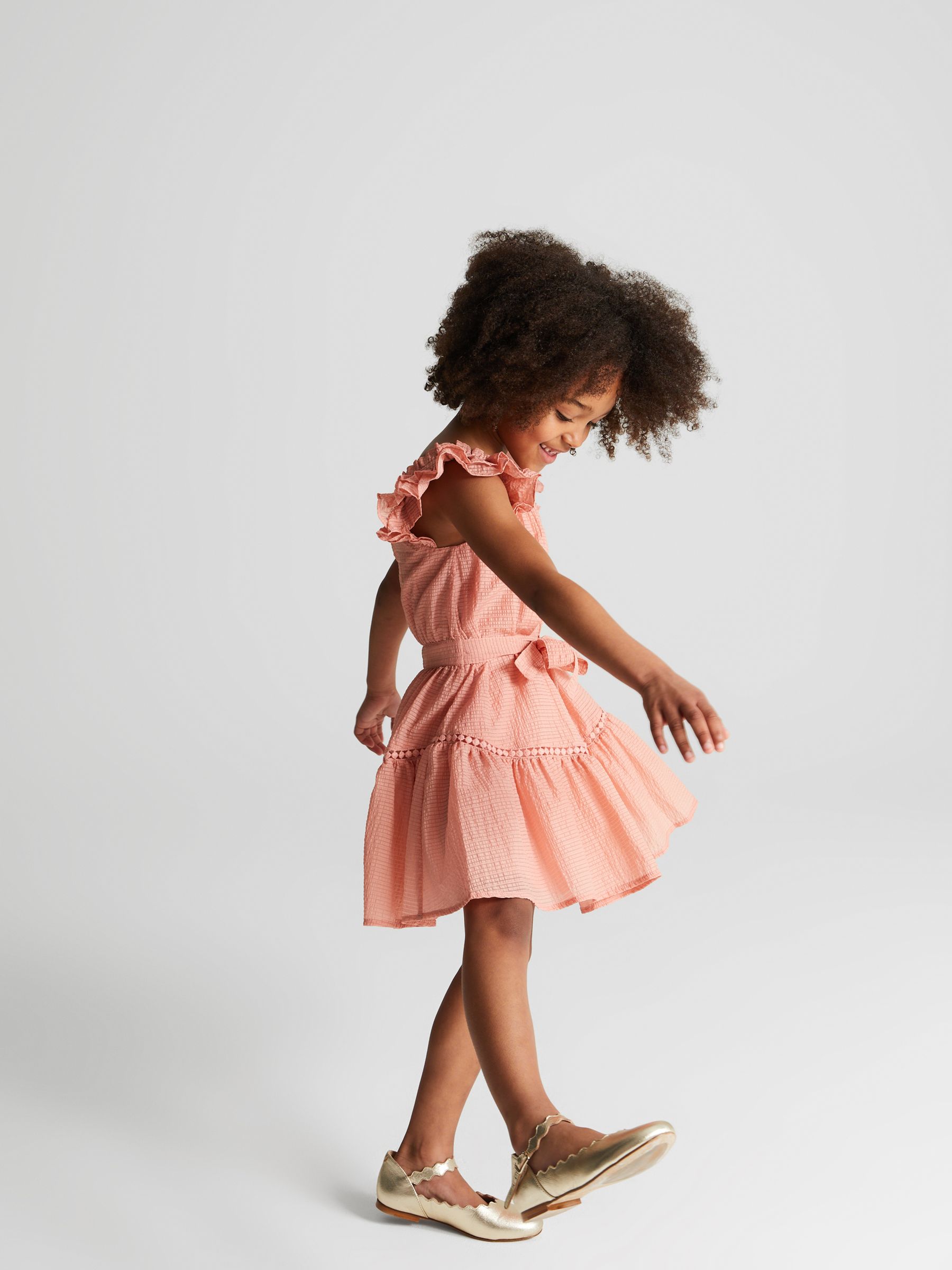 Textured Mini Dress in Pink - Image 5 of 6