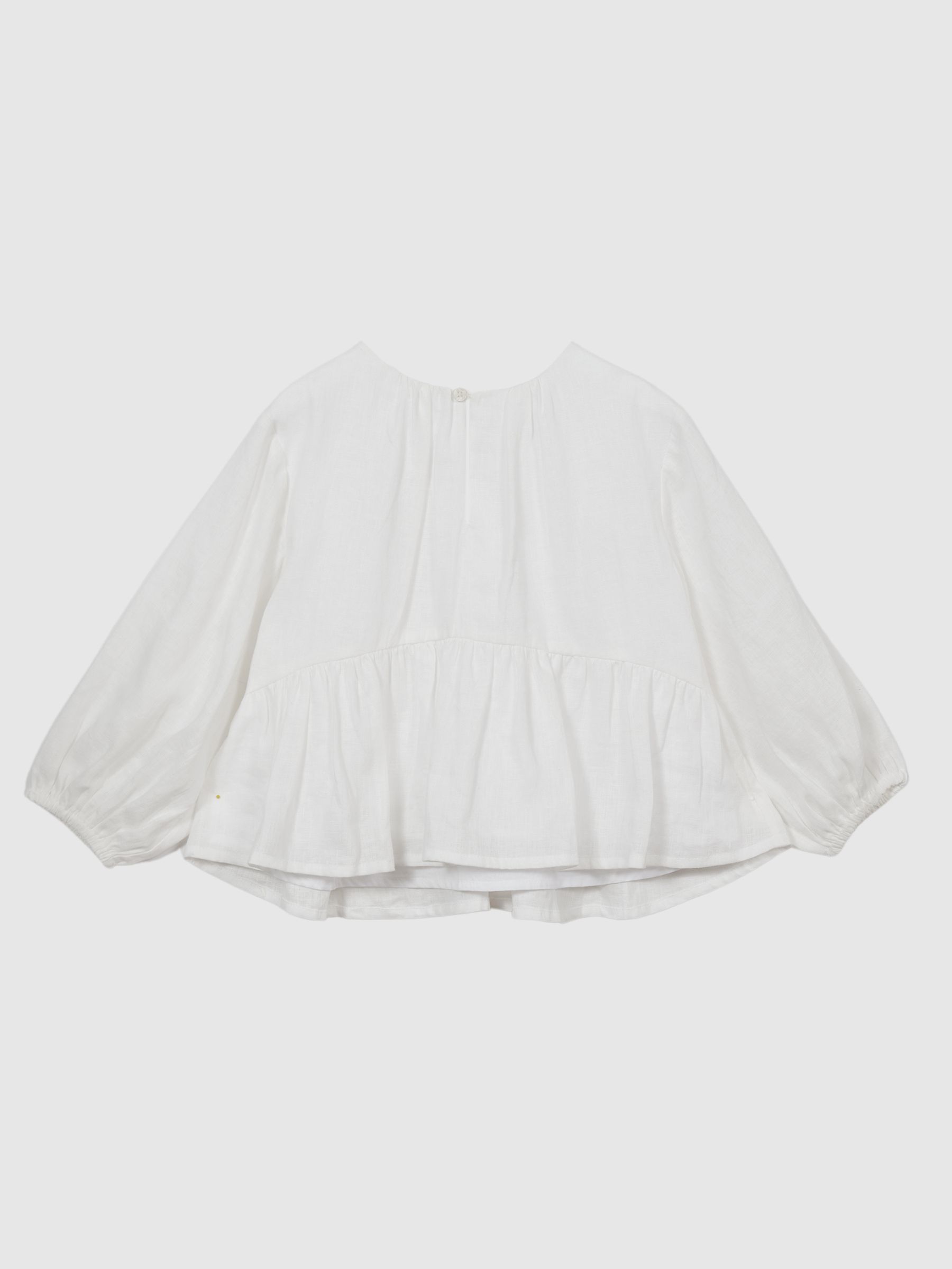 Long Sleeve Blouse in White - Image 2 of 8