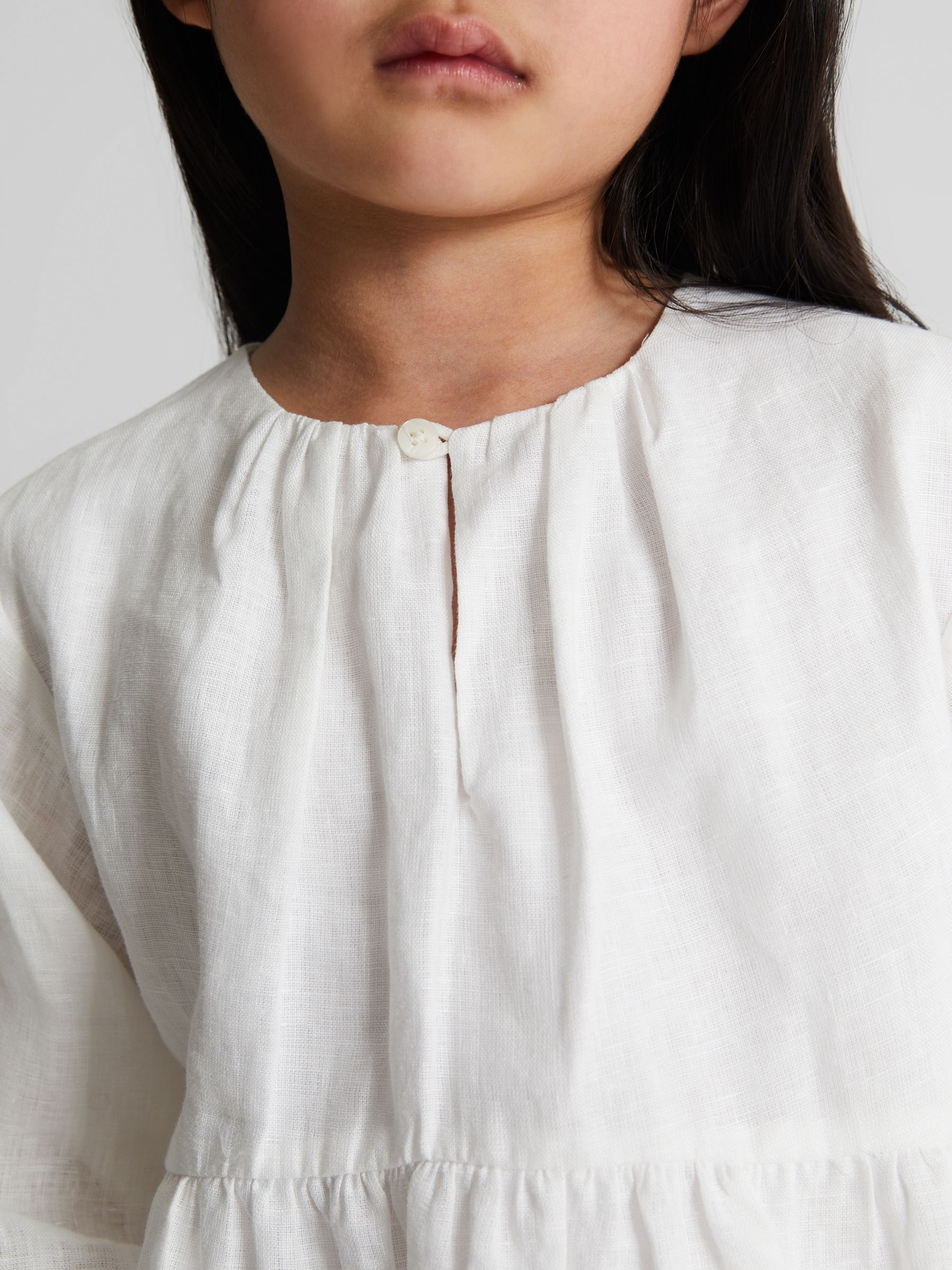 Long Sleeve Blouse in White - Image 4 of 8