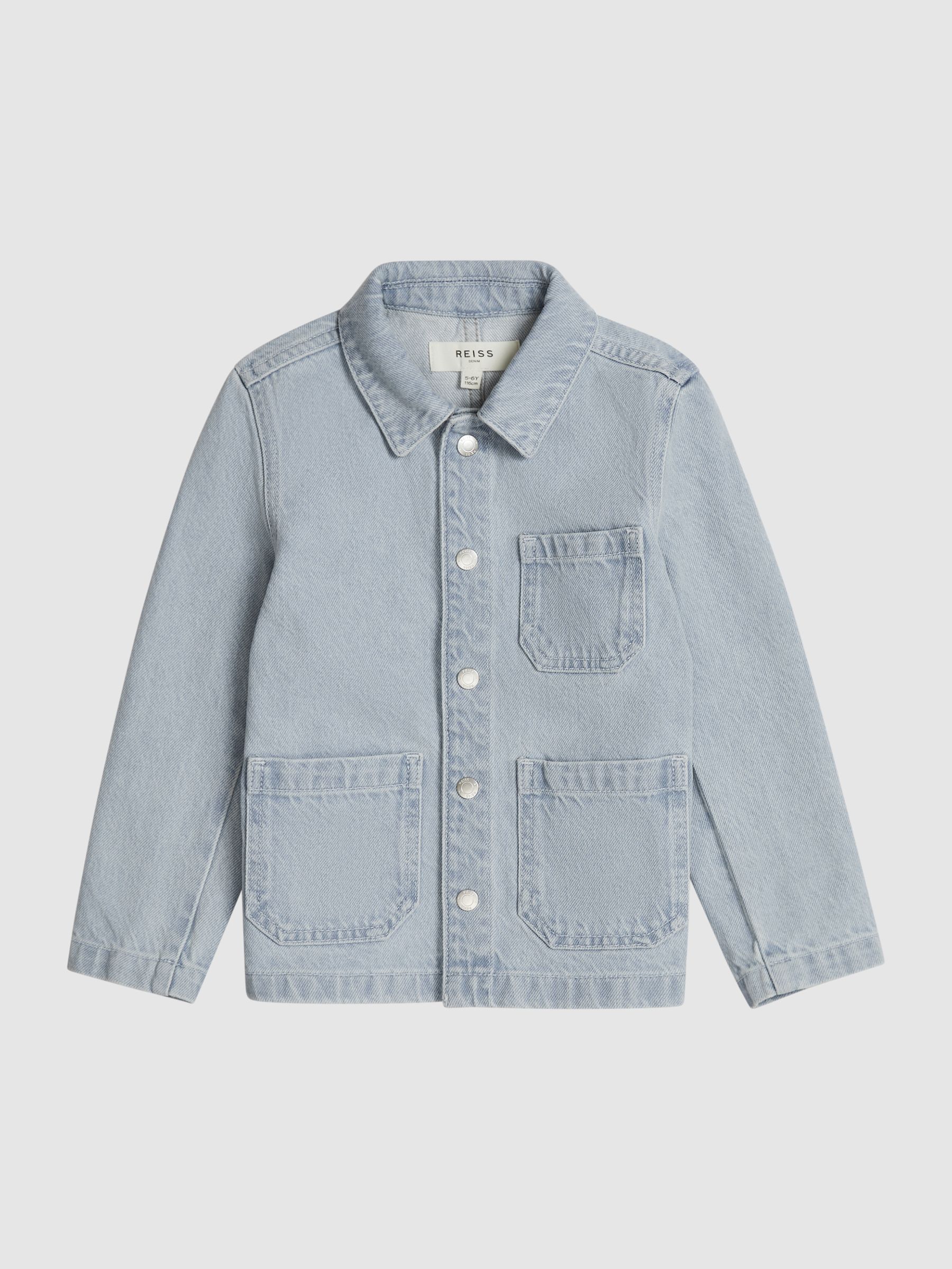 Denim Worker Jacket in Light Blue - Image 2 of 6