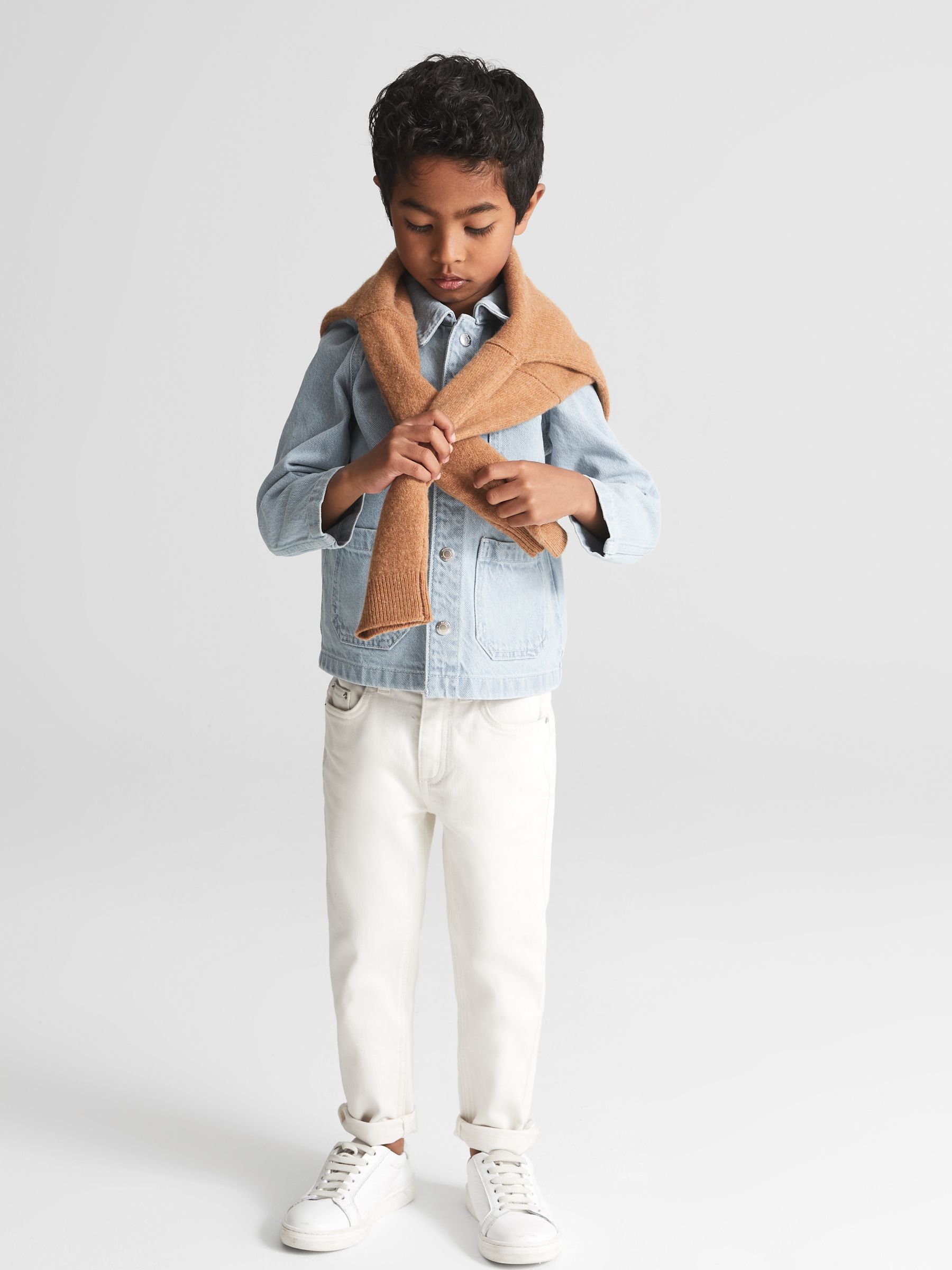 Denim Worker Jacket in Light Blue - Image 4 of 6