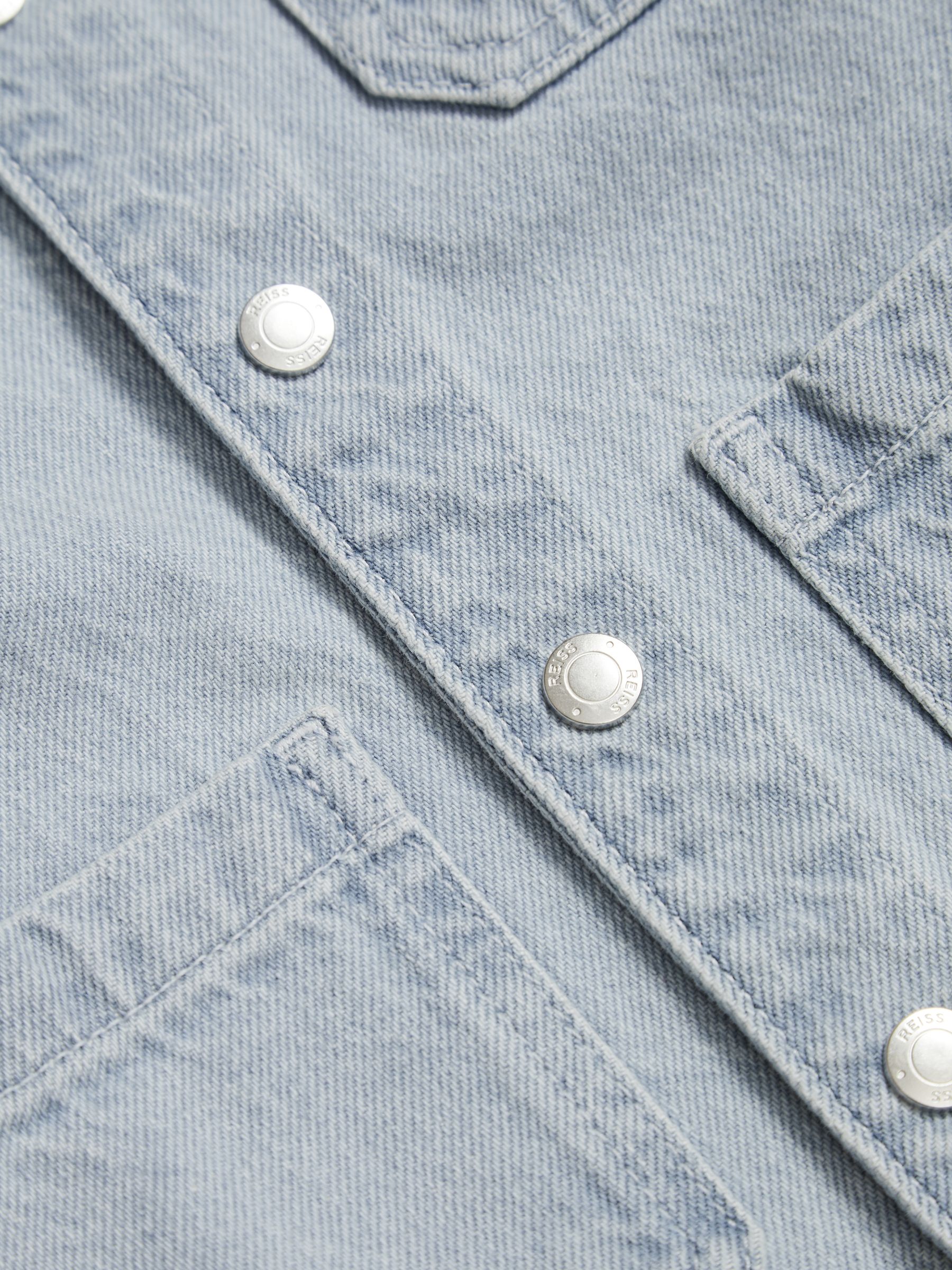 Denim Worker Jacket in Light Blue - Image 6 of 6