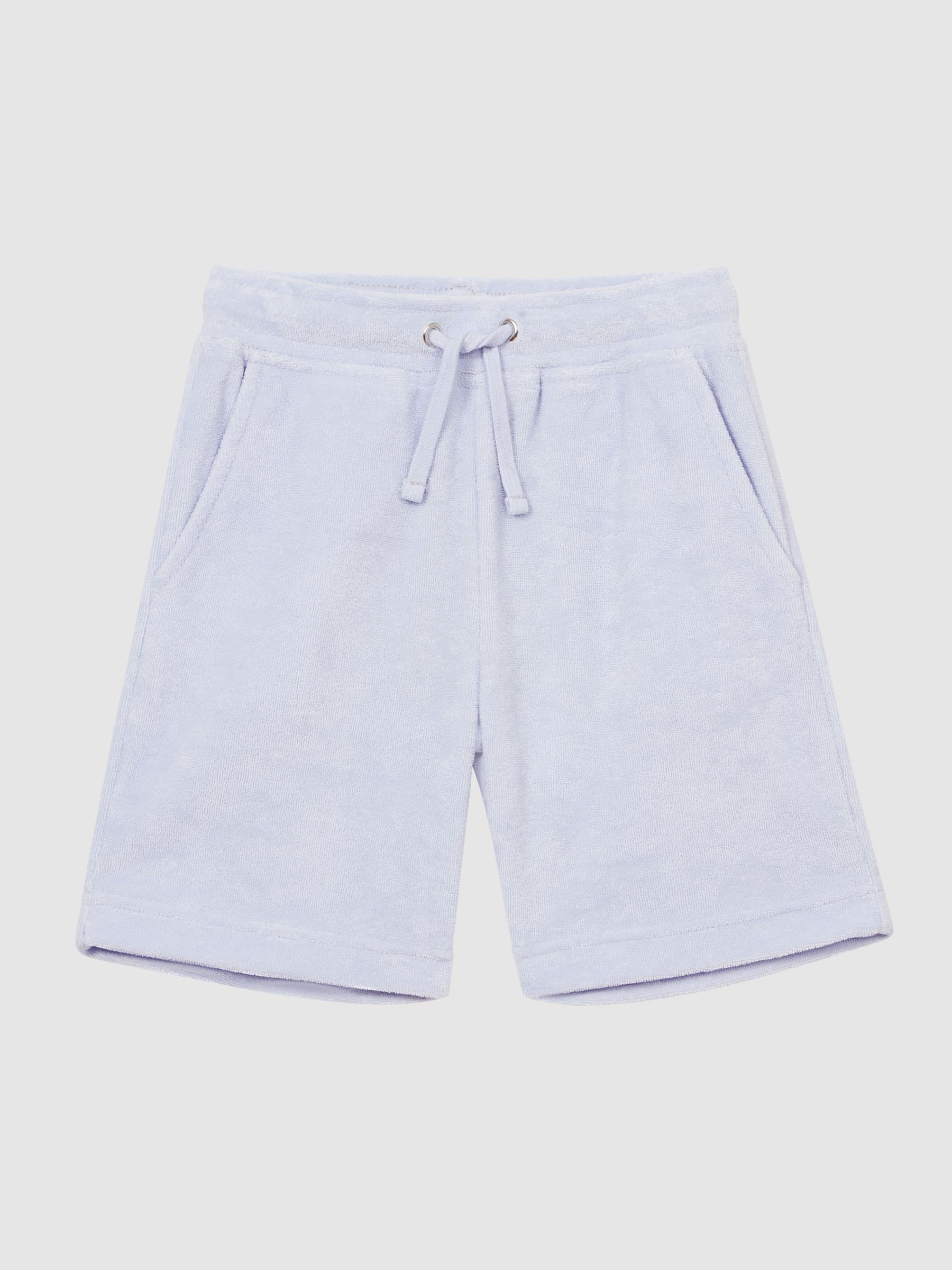 Towelling Shorts in Lilac - Image 2 of 5