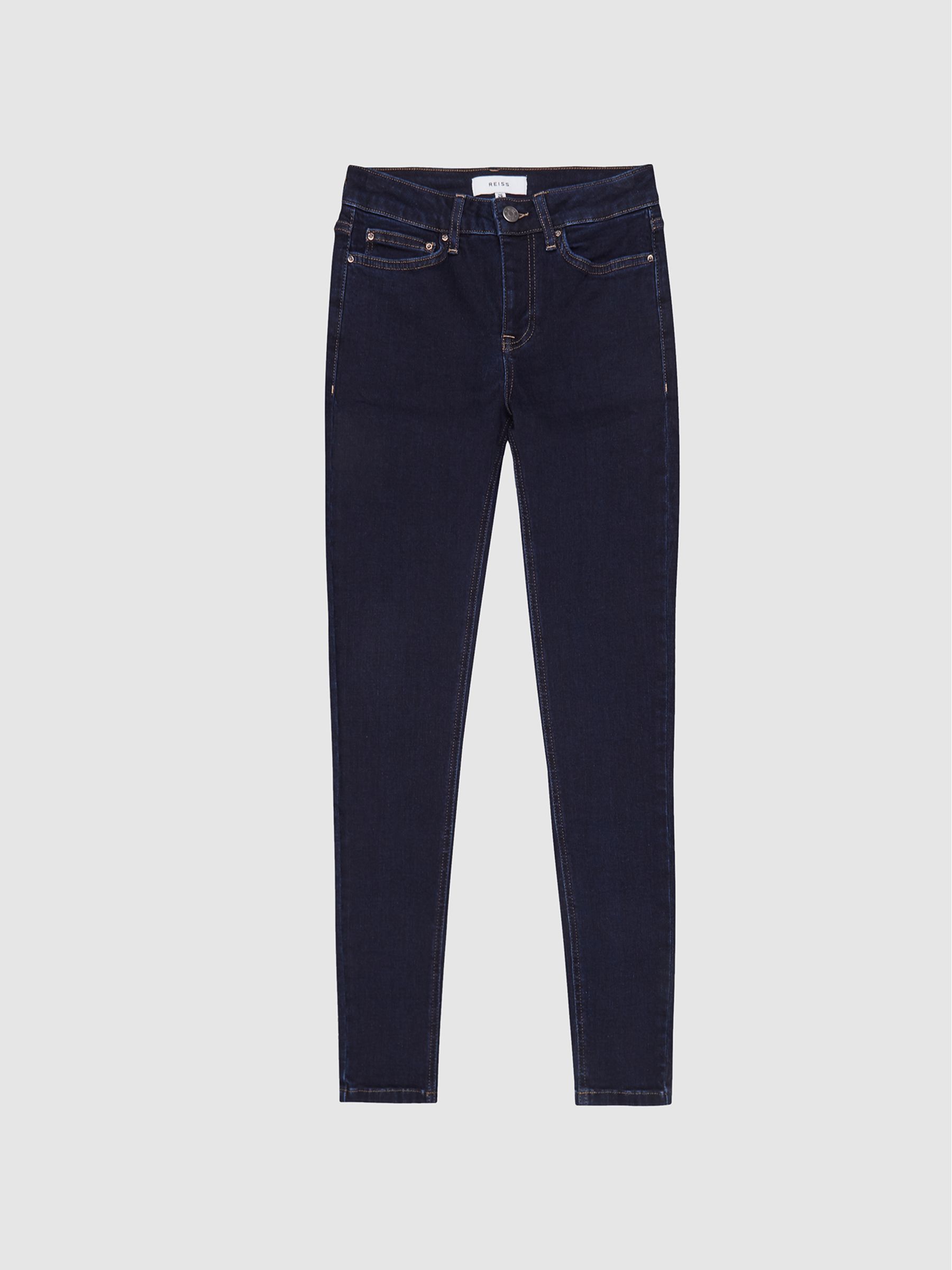 Mid Rise Skinny Jeans in Indigo - Image 2 of 5
