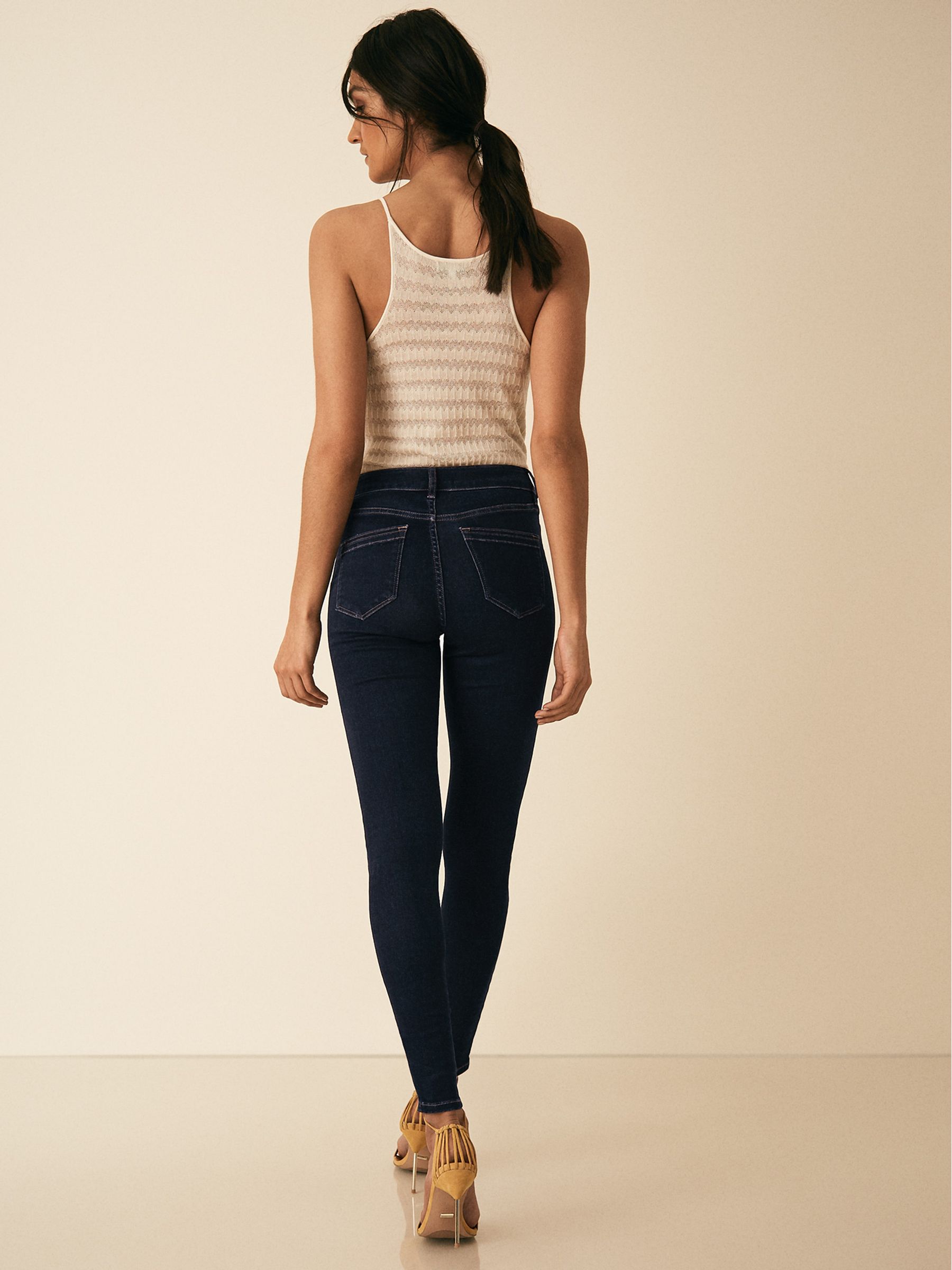 Mid Rise Skinny Jeans in Indigo - Image 3 of 5