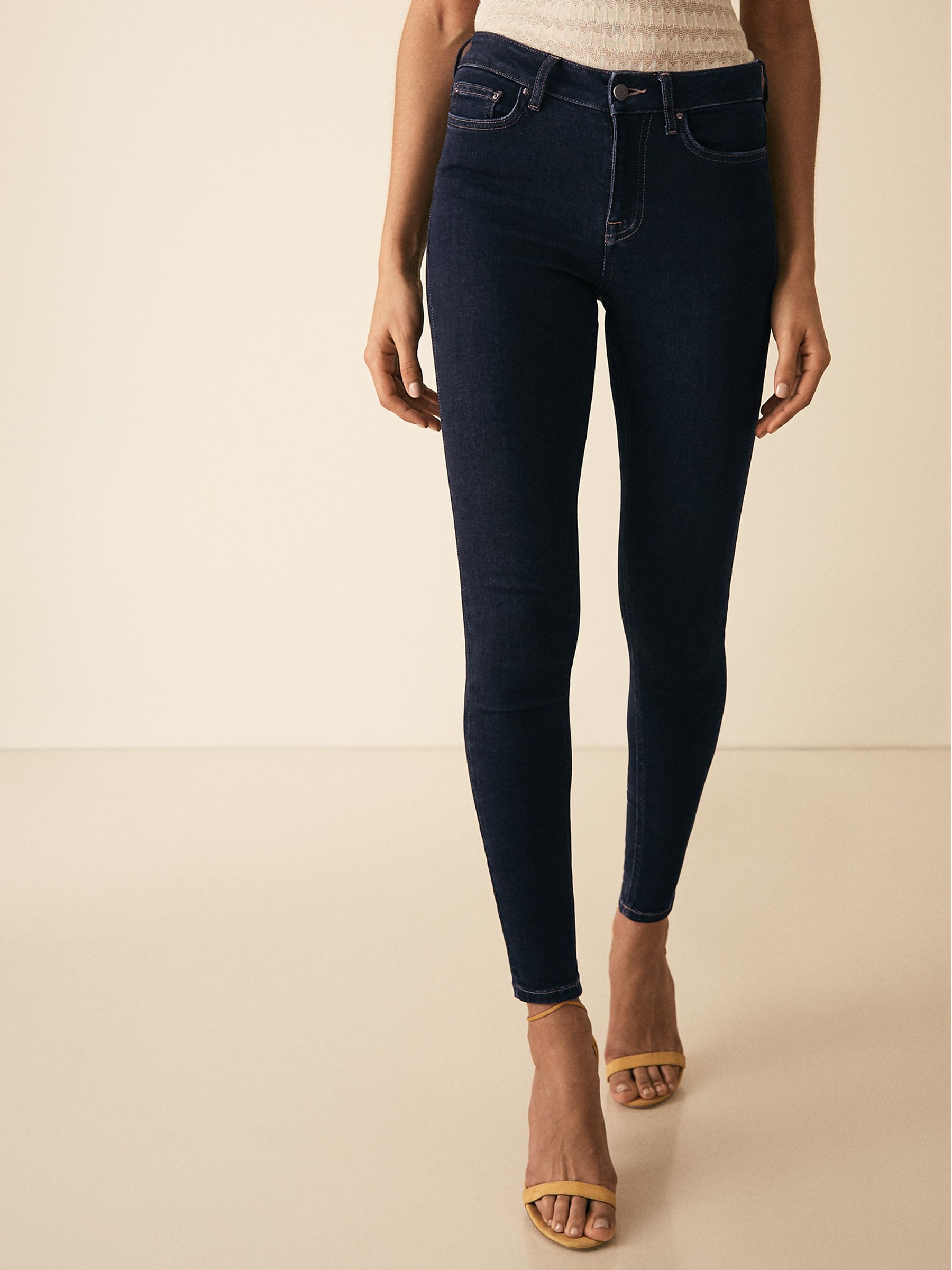 Mid Rise Skinny Jeans in Indigo - Image 4 of 5