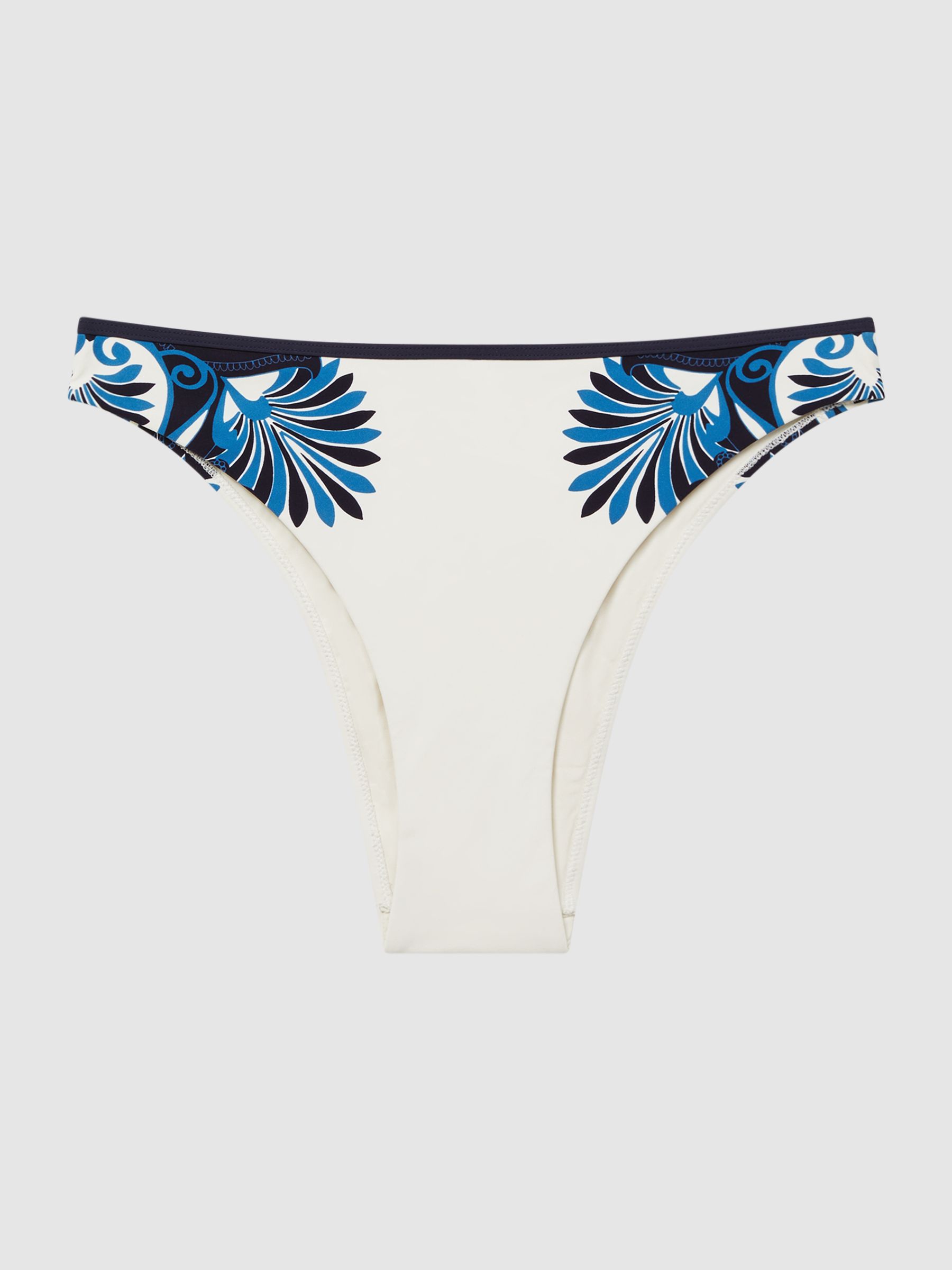 Printed Bikini Bottoms in White Print - Image 2 of 4