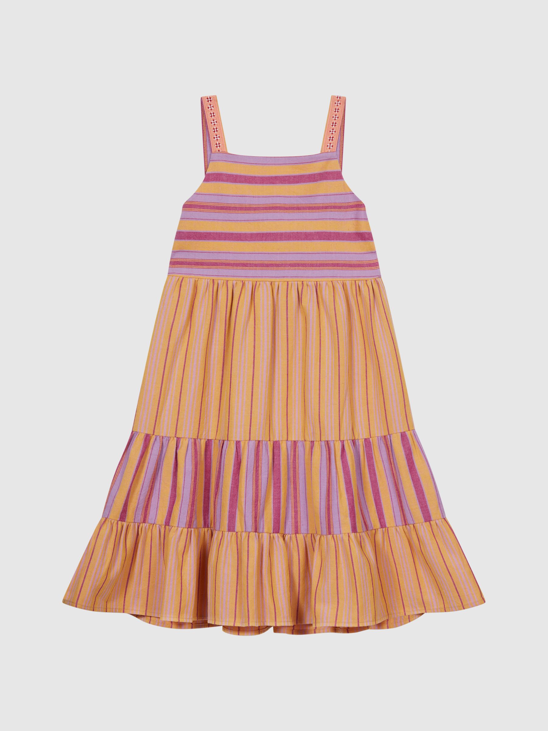 Stripe Midi Dress in Orange - Image 2 of 4