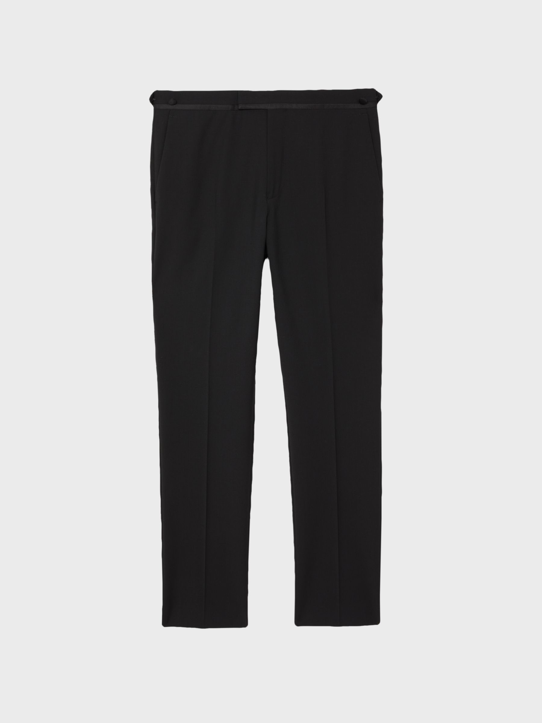 Modern Fit Tuxedo Trousers in Black - Image 2 of 5