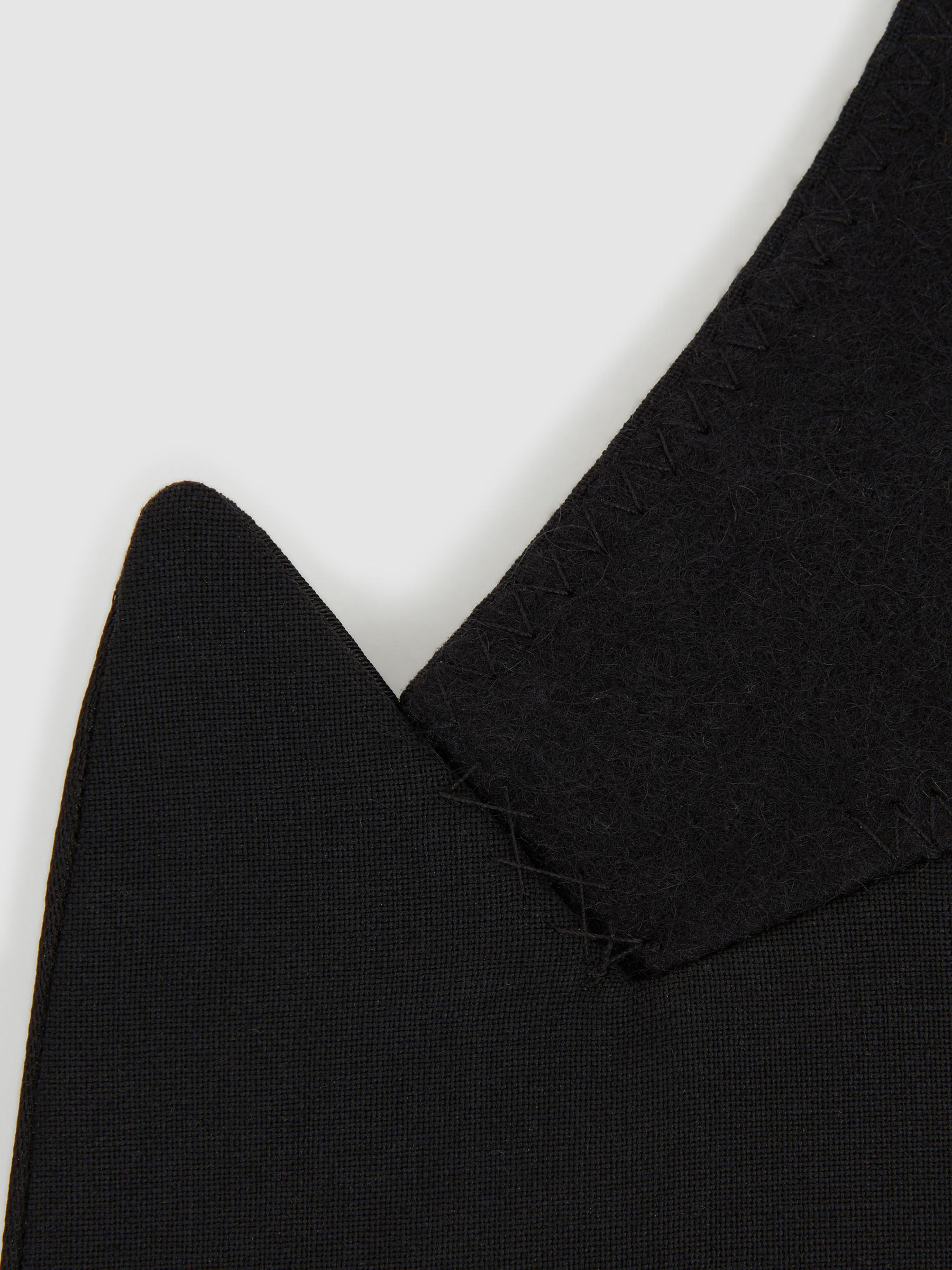 Modern Fit Satin Lapel Tuxedo Jacket in Black - Image 7 of 7