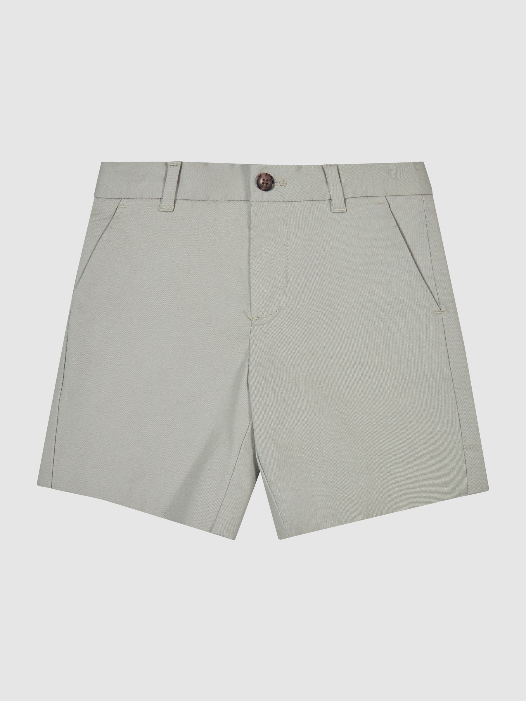 Junior Casual Chino Shorts in Sage - Image 2 of 5