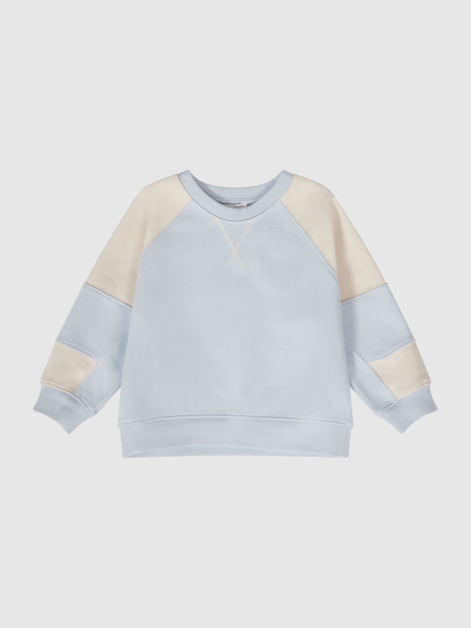 Colourblock Jersey Sweatshirt in Blue - Image 2 of 7
