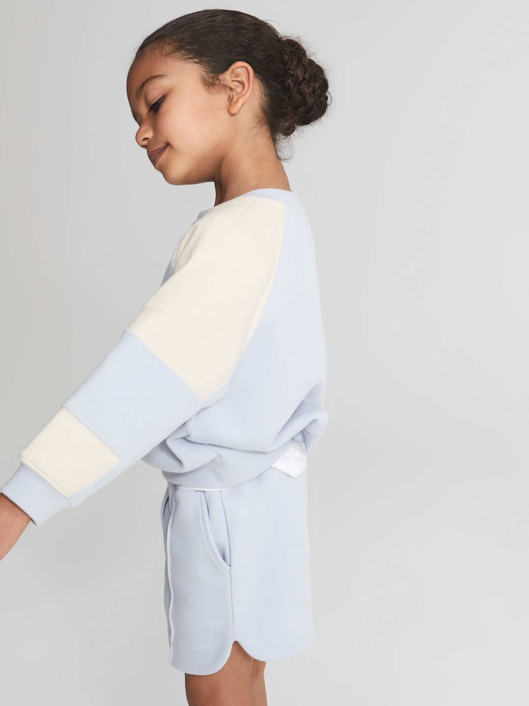 Colourblock Jersey Sweatshirt in Blue - Image 3 of 7